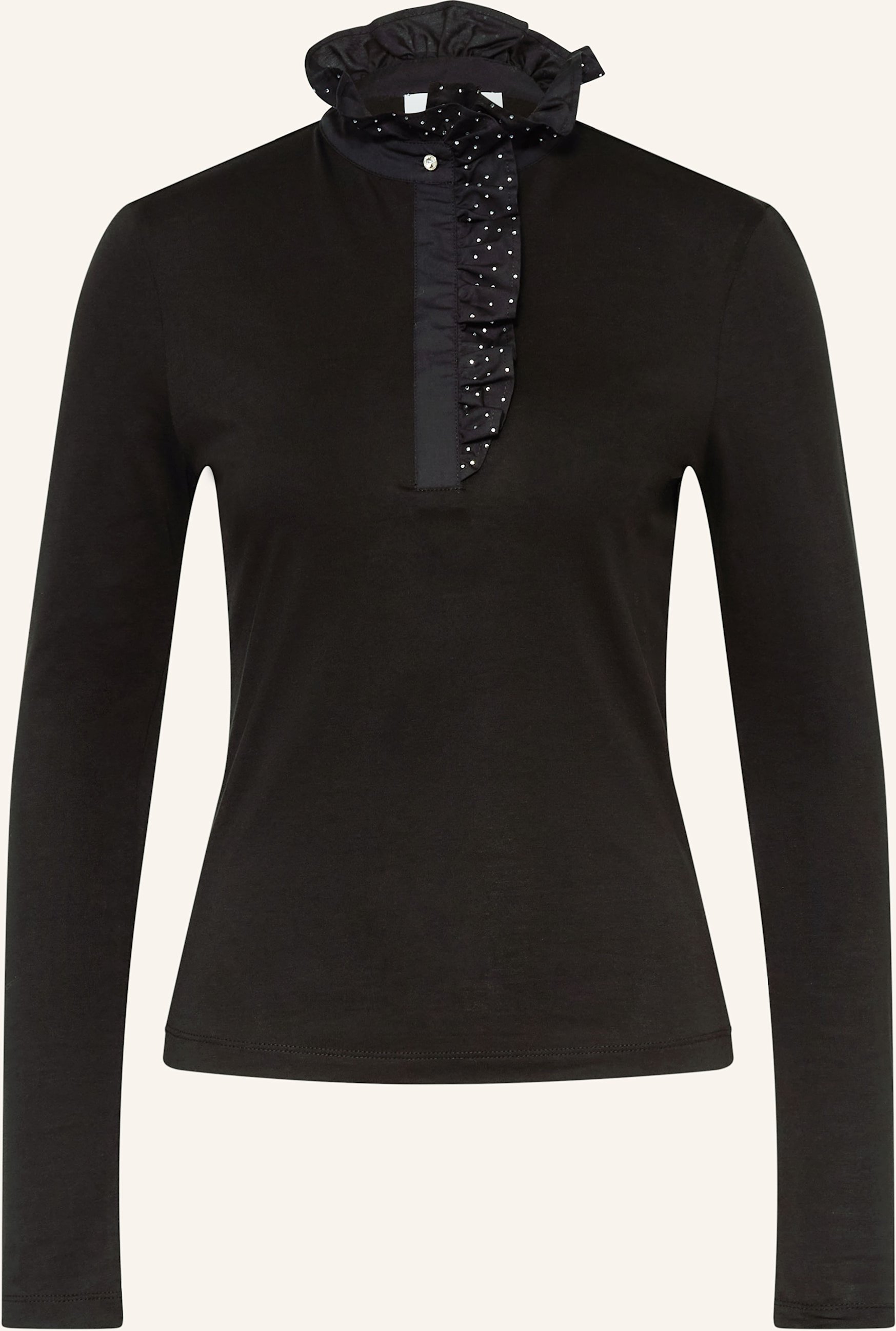 Rich & Royal Longsleeve Mit Schmucksteinen schwarz