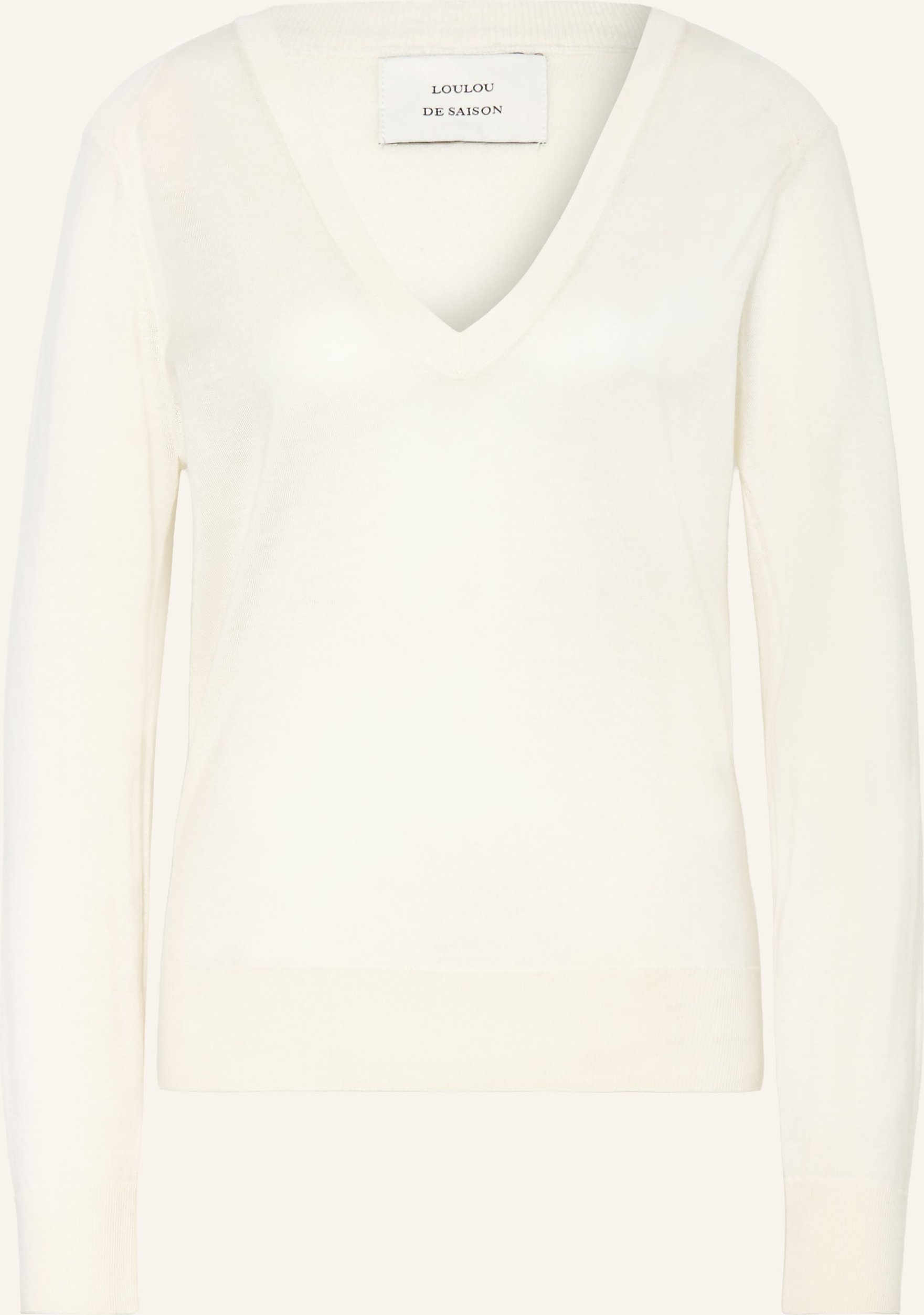 Loulou De Saison Cashmere-Pullover Julio weiss
