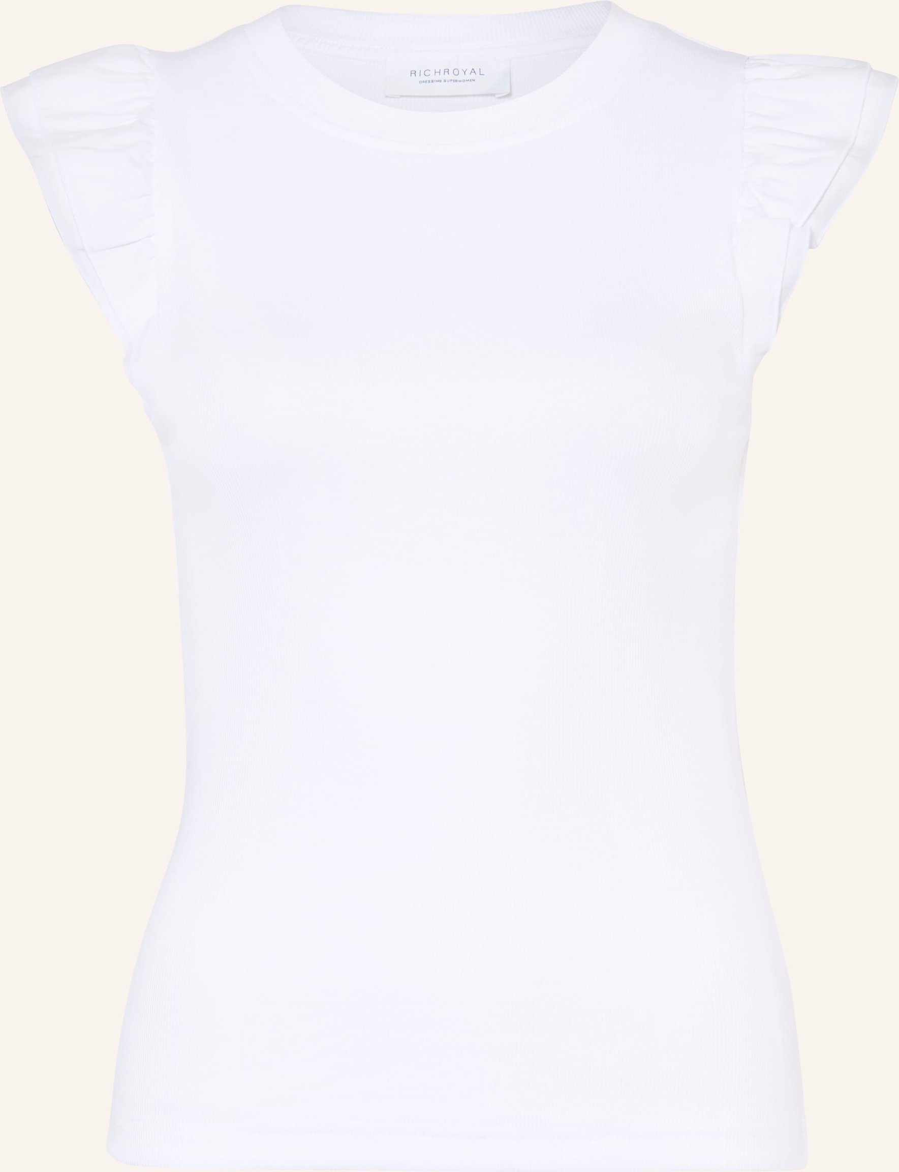 Rich & Royal Top Mit Rüschen weiss