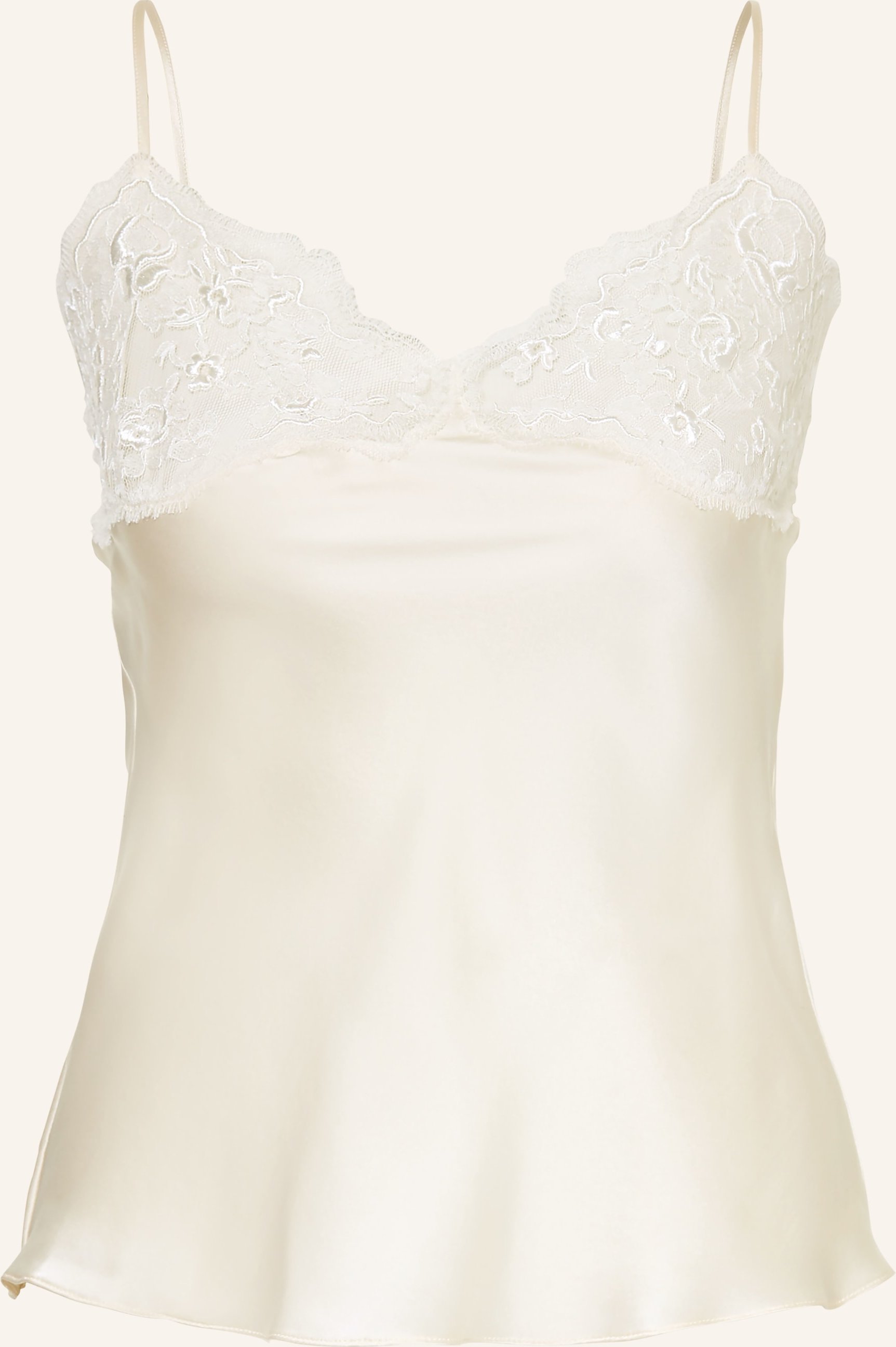 Chloé Seidentop Mit Spitze weiss