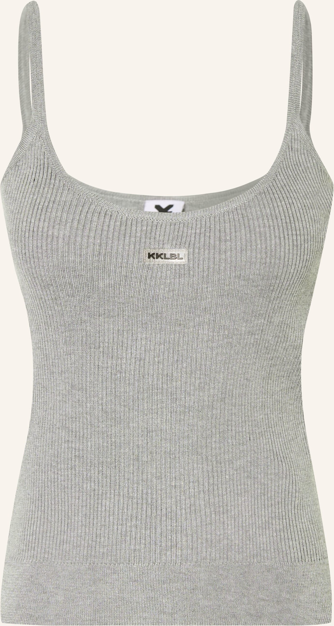 Karo Kauer Stricktop grau