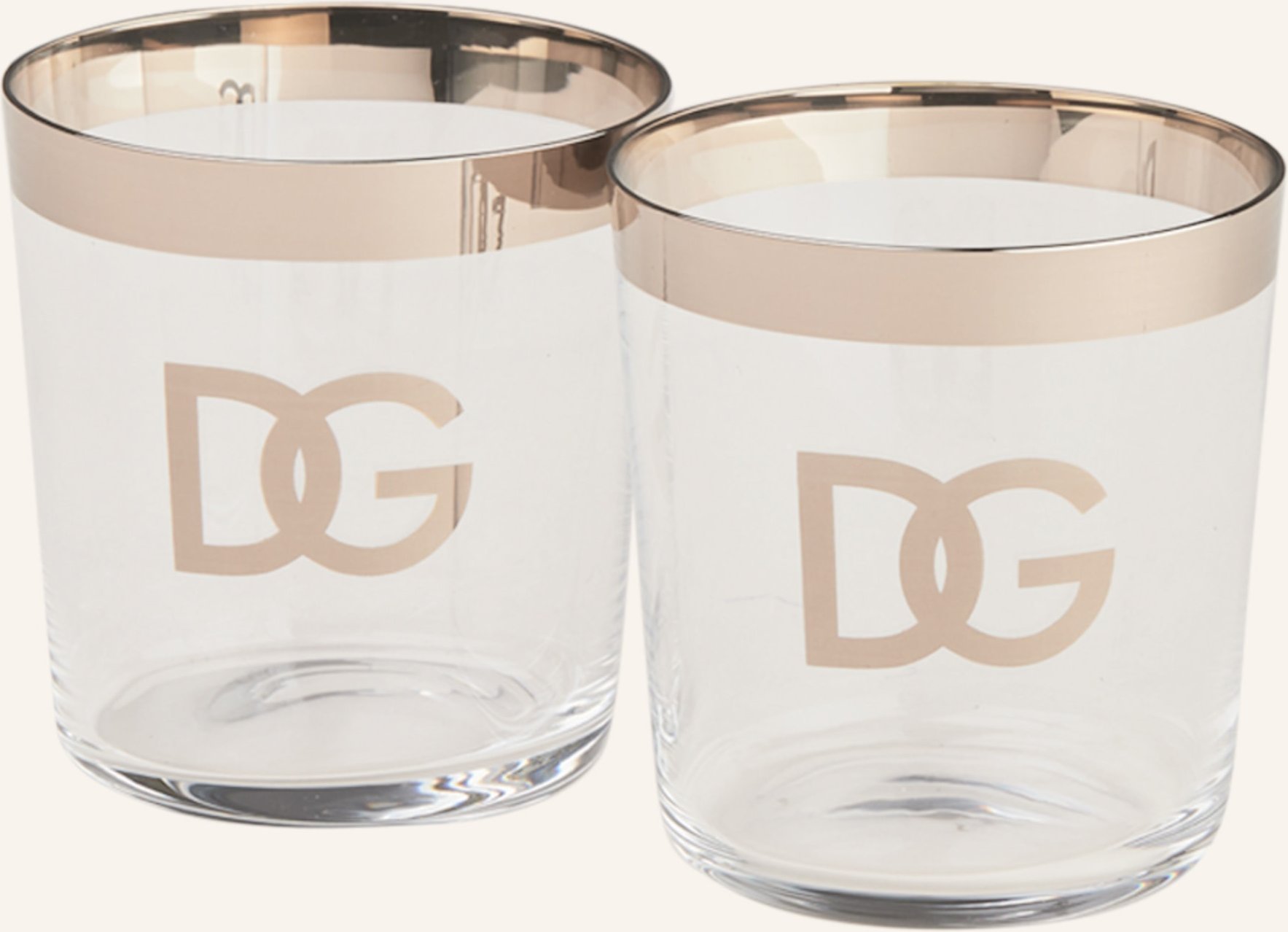 Dolce & Gabbana Casa 2er-Set Trinkgläser silber