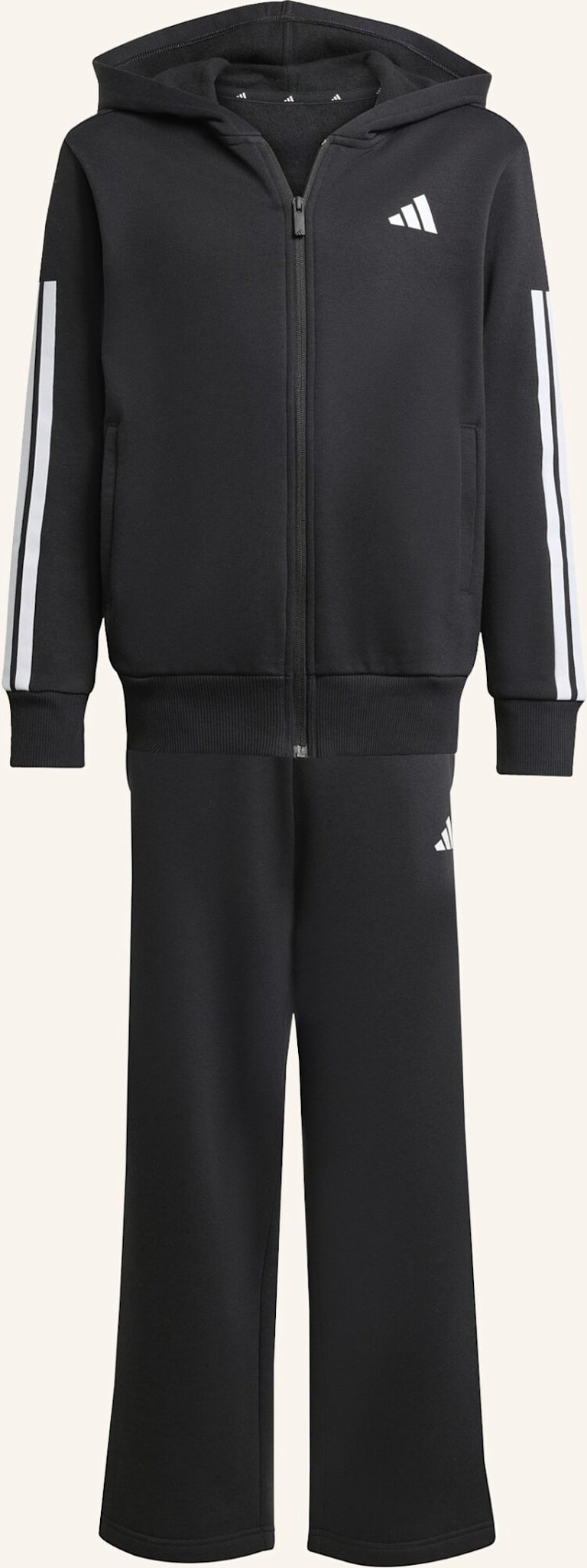Adidas Fleece Trainingsanzug Mit Kapuze Kinder schwarz