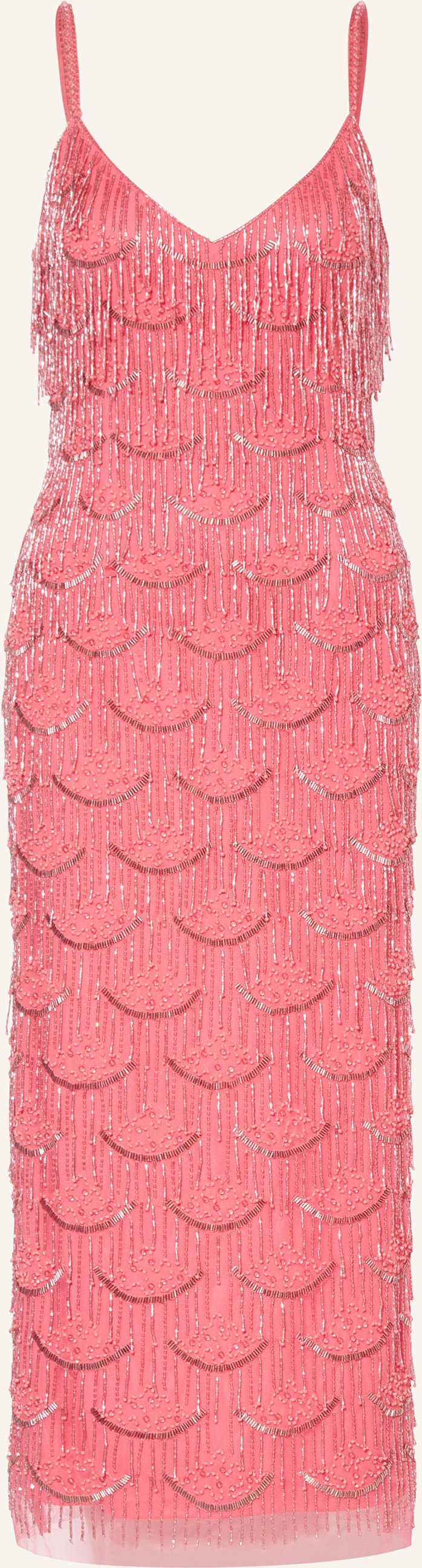 Adrianna Papell Cocktailkleid Mit Schmuckperlen orange