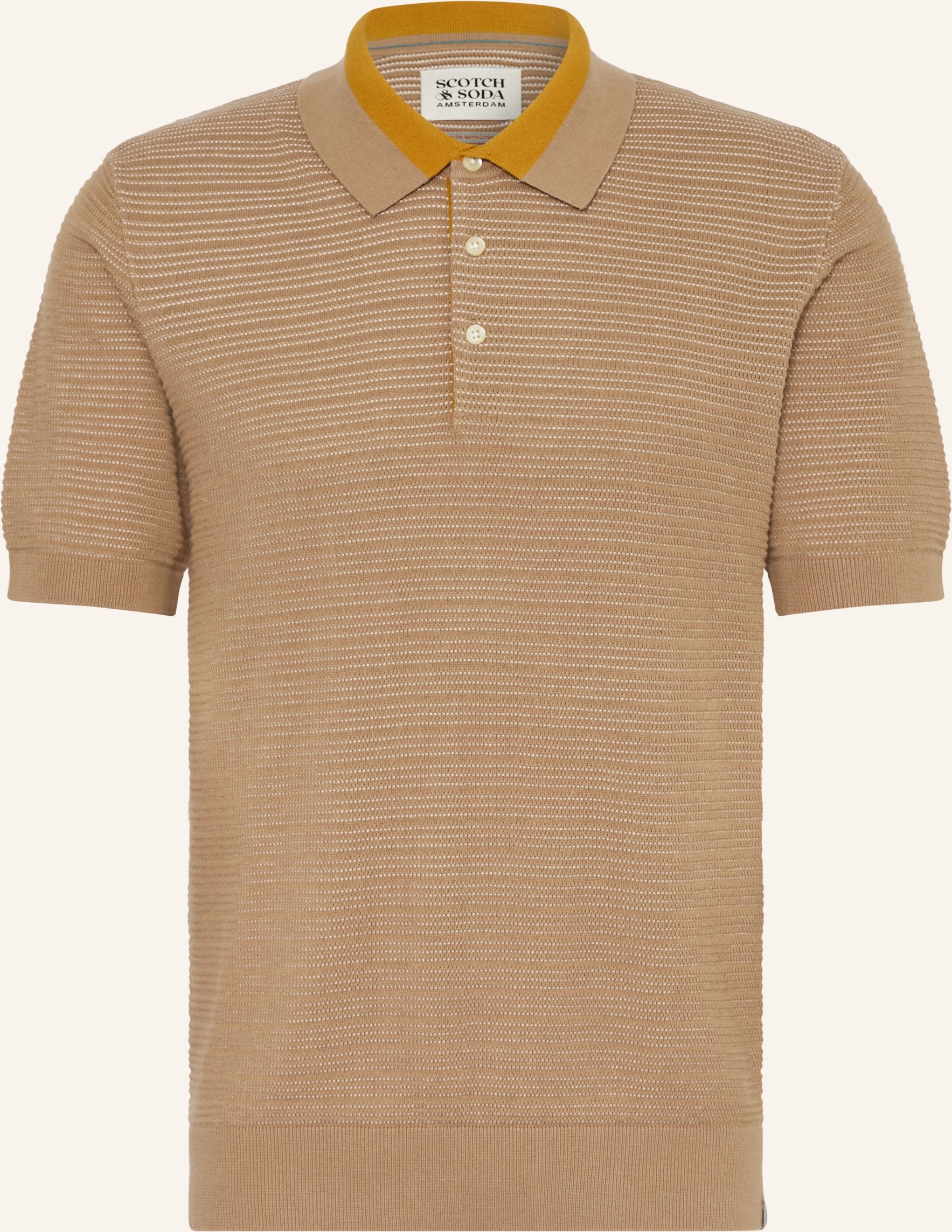 Scotch & Soda Strick-Poloshirt beige