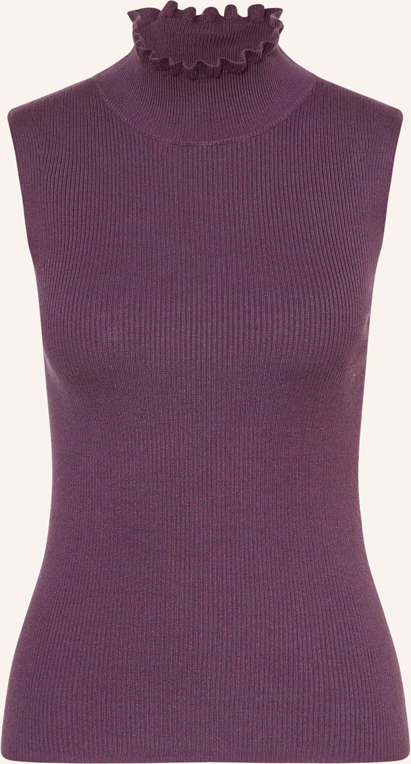 Darling Harbour Stricktop Mit Rüschen lila