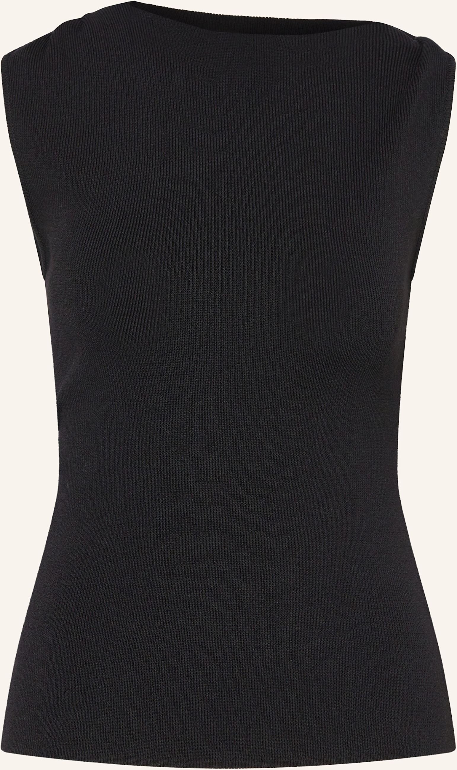 Thumbnail - Almada Label Stricktop Ami schwarz