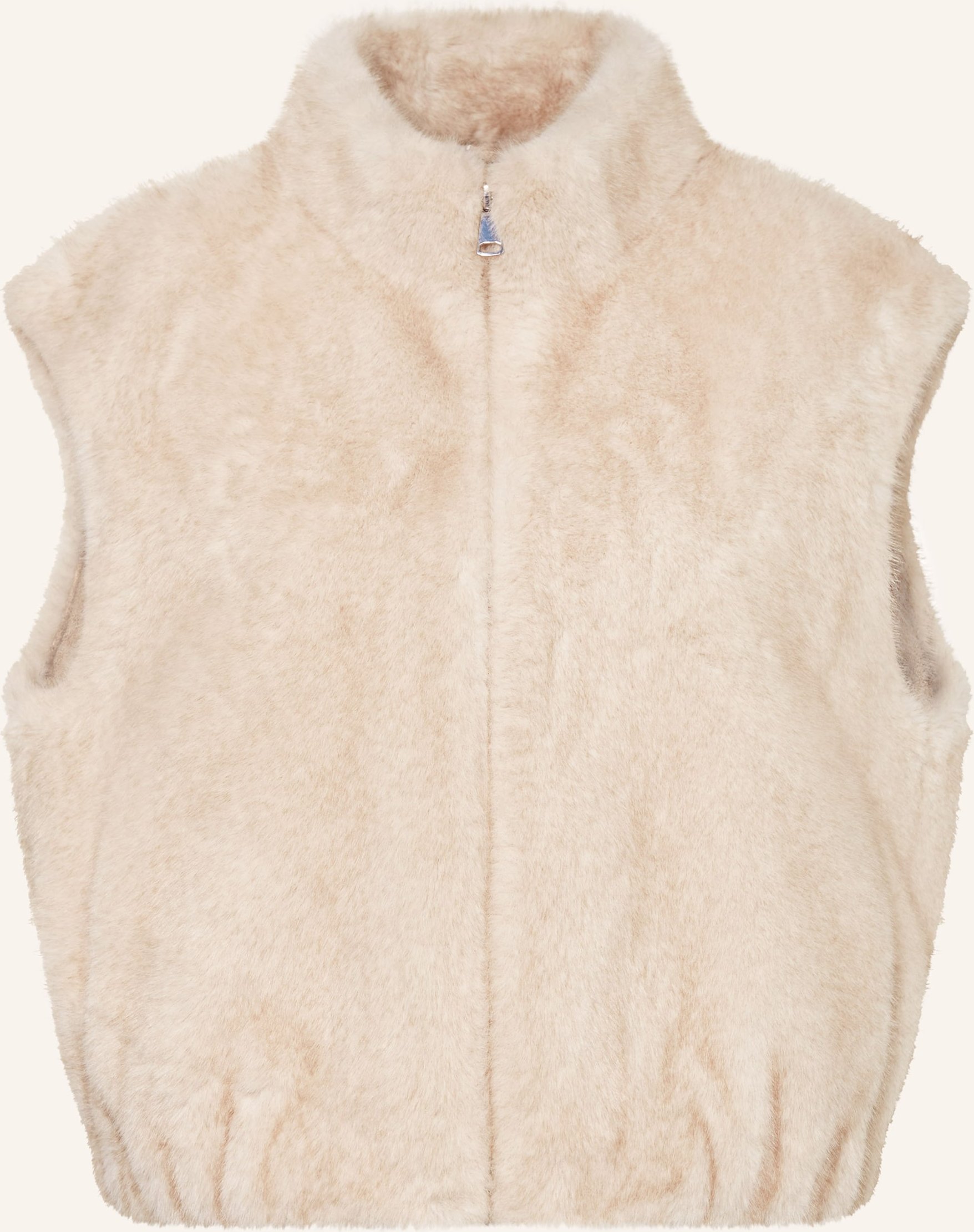 Darling Harbour Kunstfell-Weste weiss