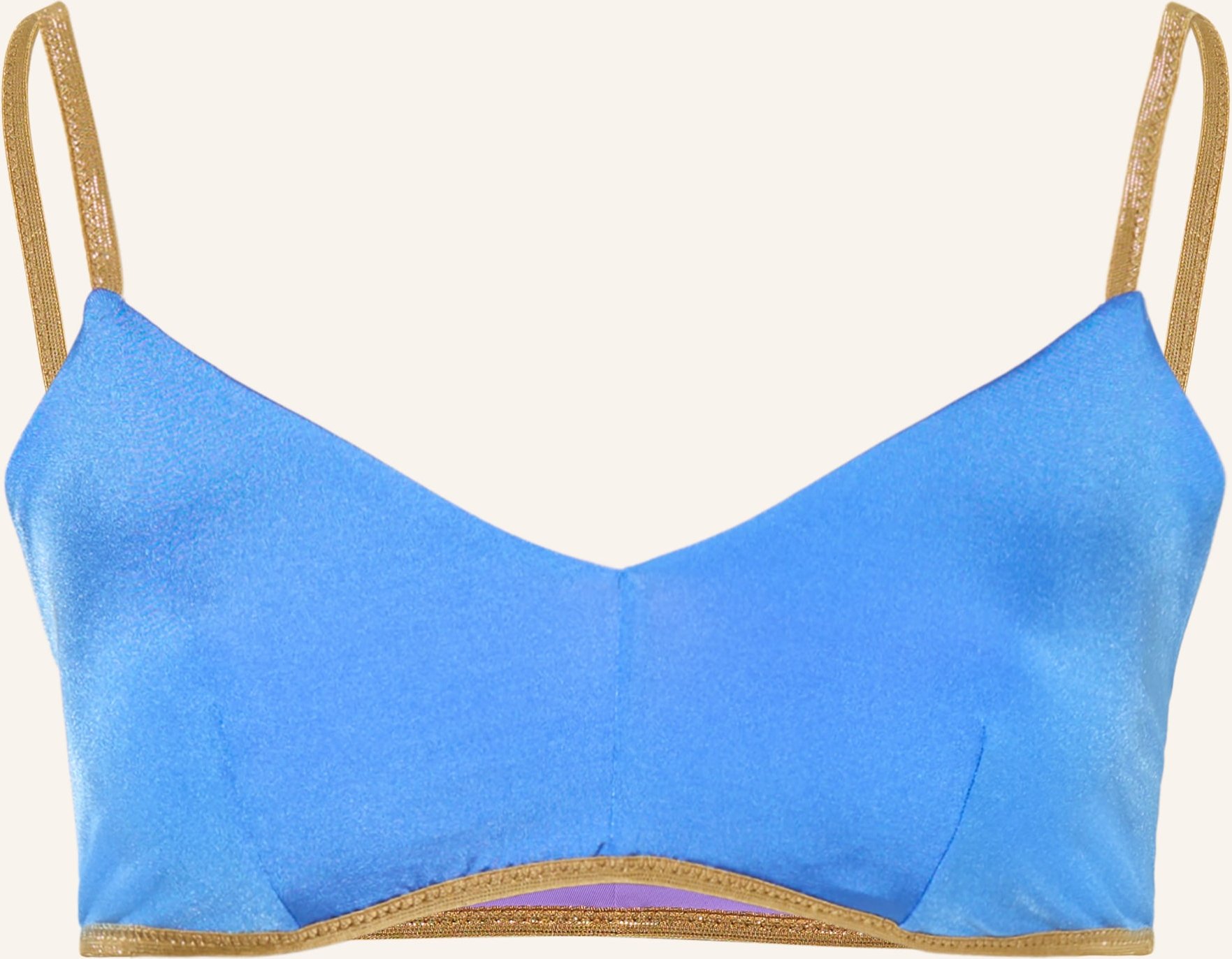 Mymarini Bralette-Bikini-Top Classic Shine Zum Wenden Mit Uv-Schutz 50+ lila