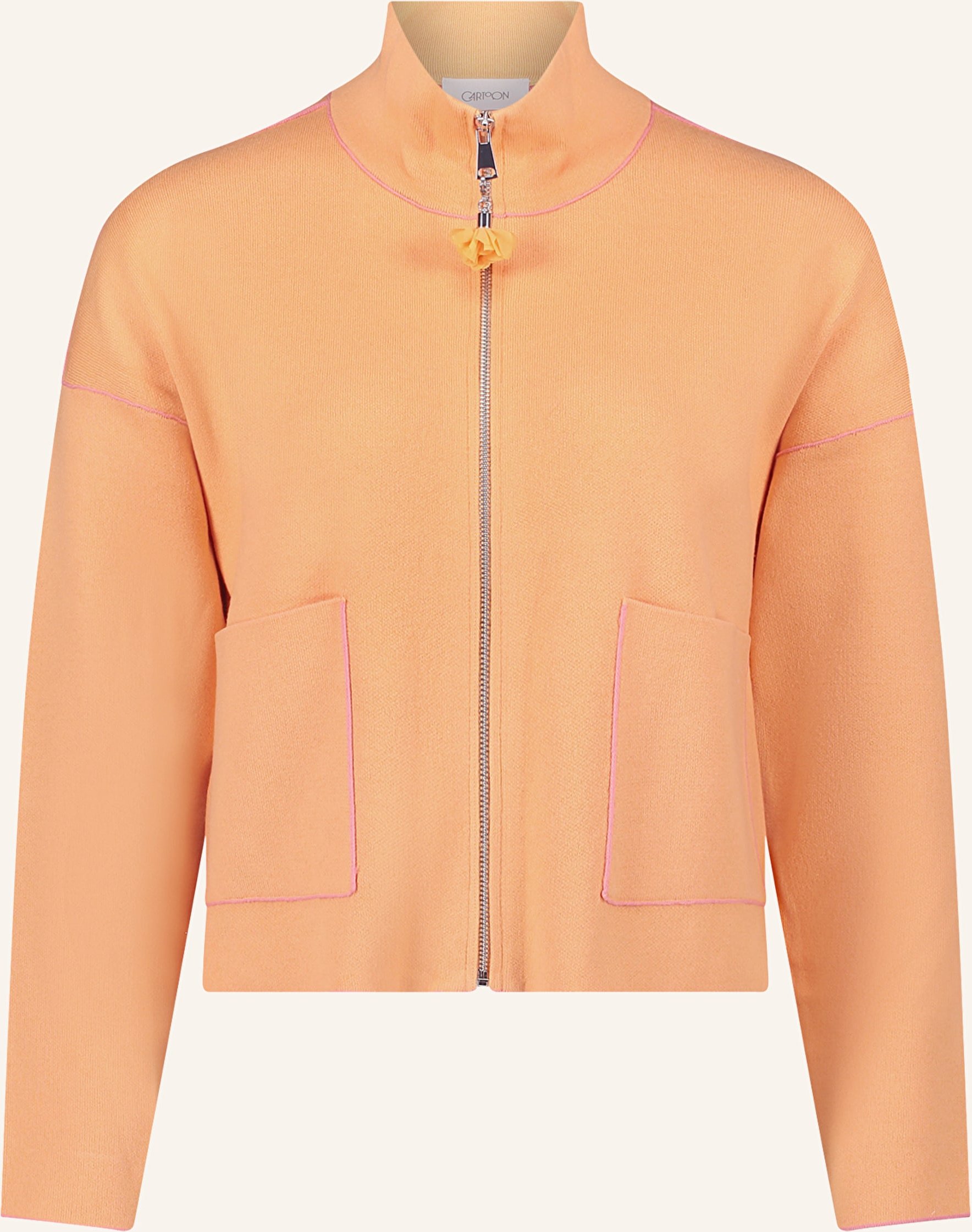 Cartoon Strickjacke orange