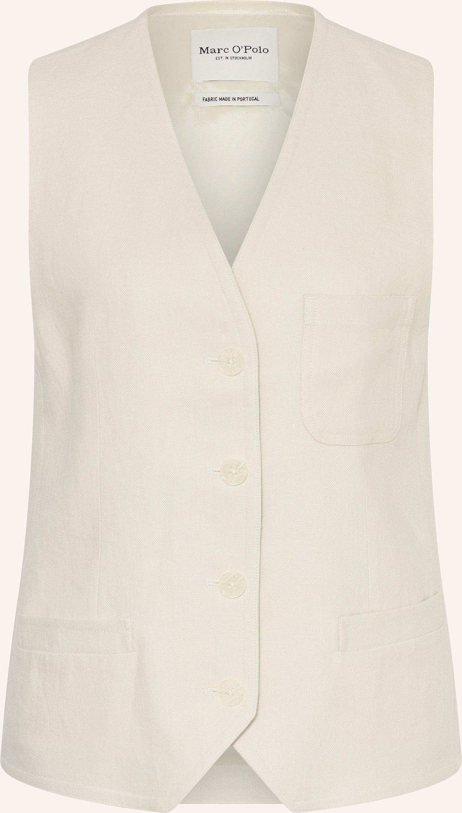 Marc O'polo Blazerweste Mit Leinen weiss