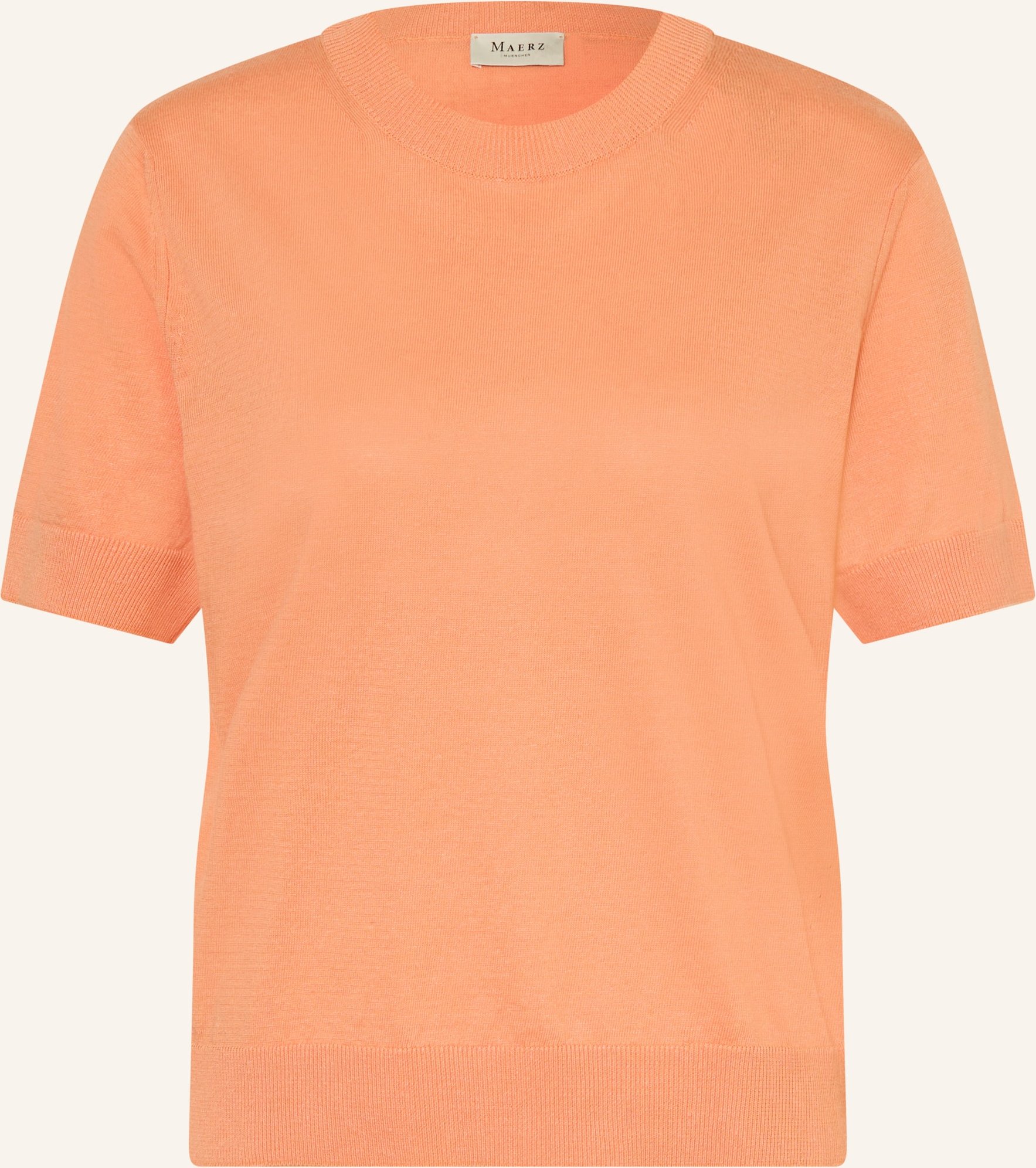 Maerz Muenchen Strickshirt Mit Leinen orange