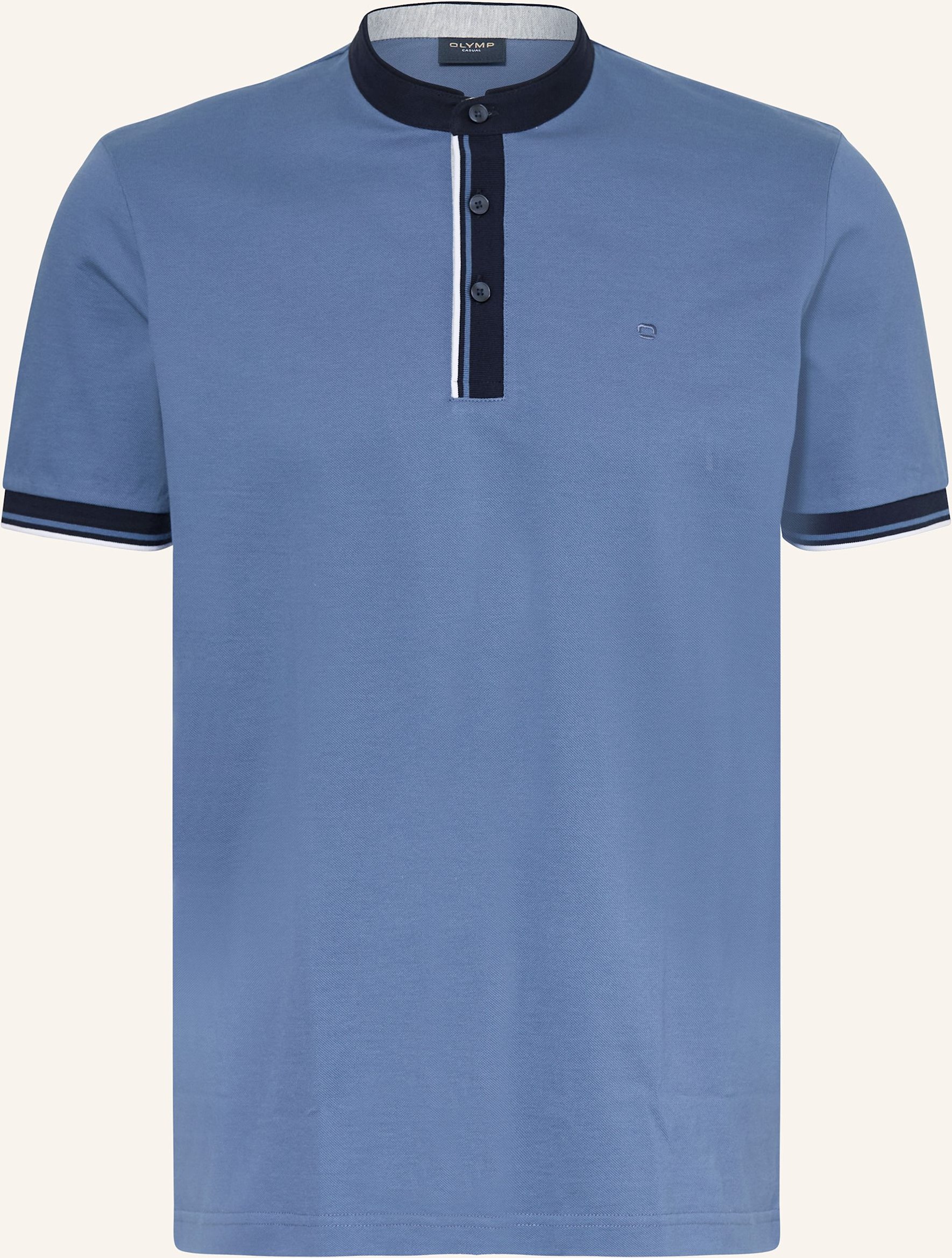 Olymp Piqué-Poloshirt blau