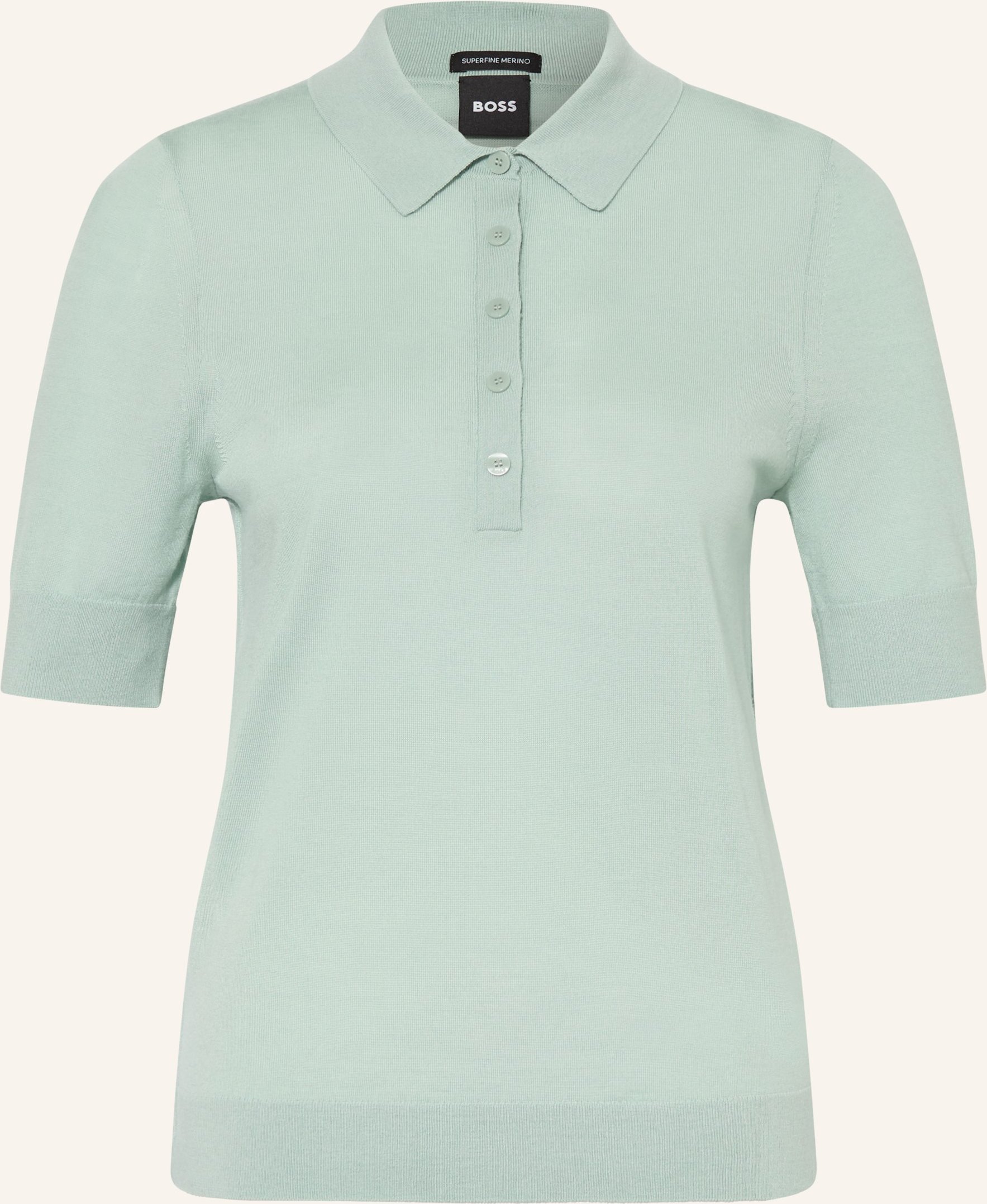 Boss Poloshirt Fidenka Aus Merinowolle gruen