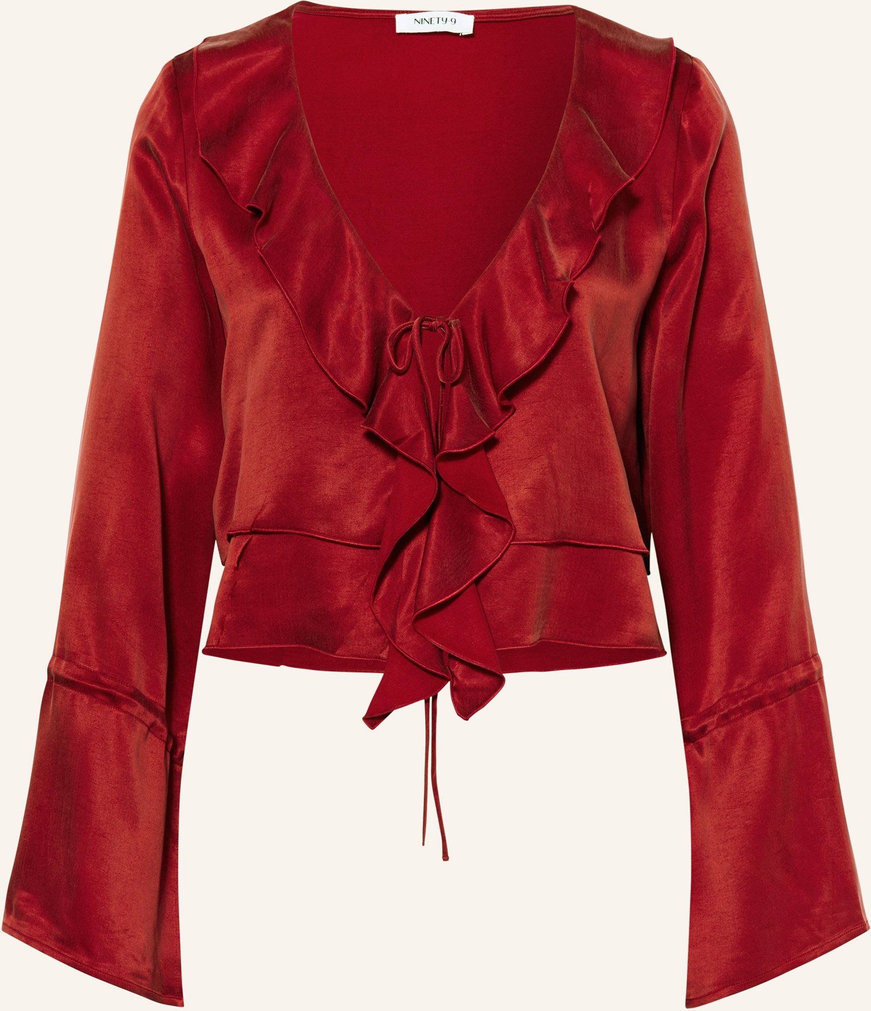 Ninety-9 Bluse Romantic Mit Volants rot