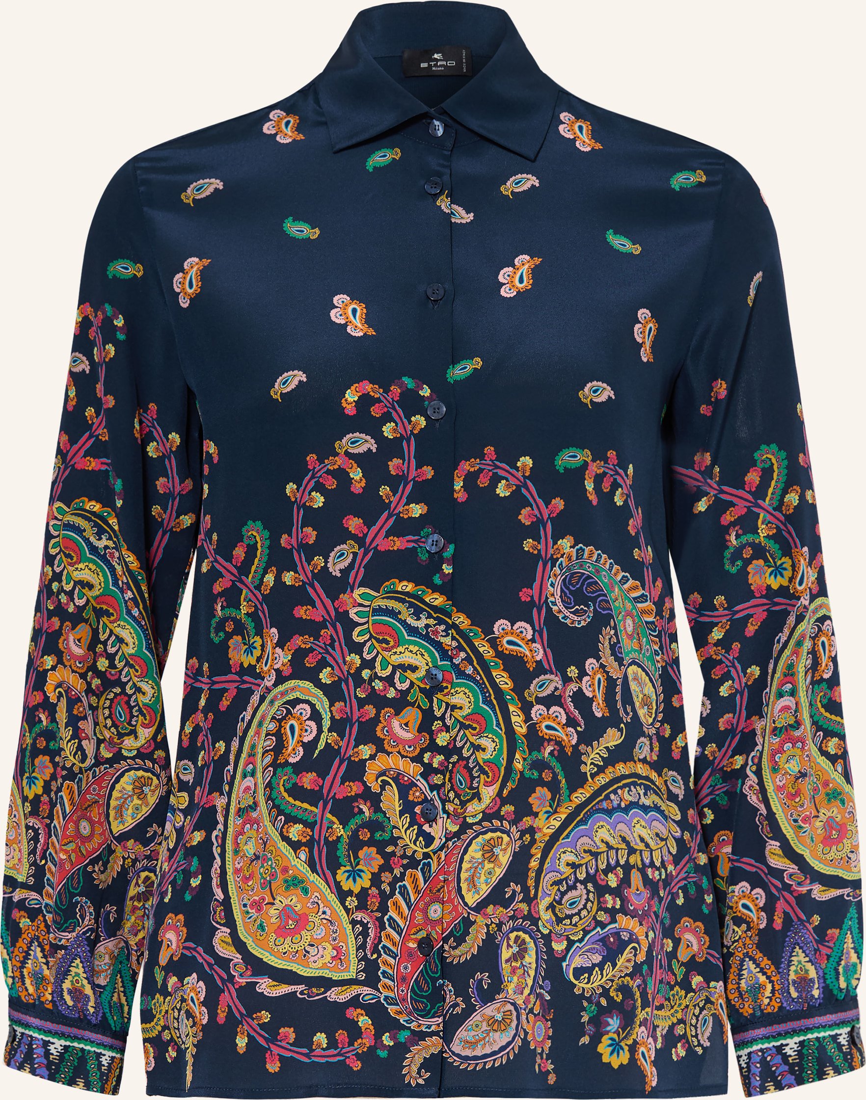 Etro Hemdbluse Aus Seide blau