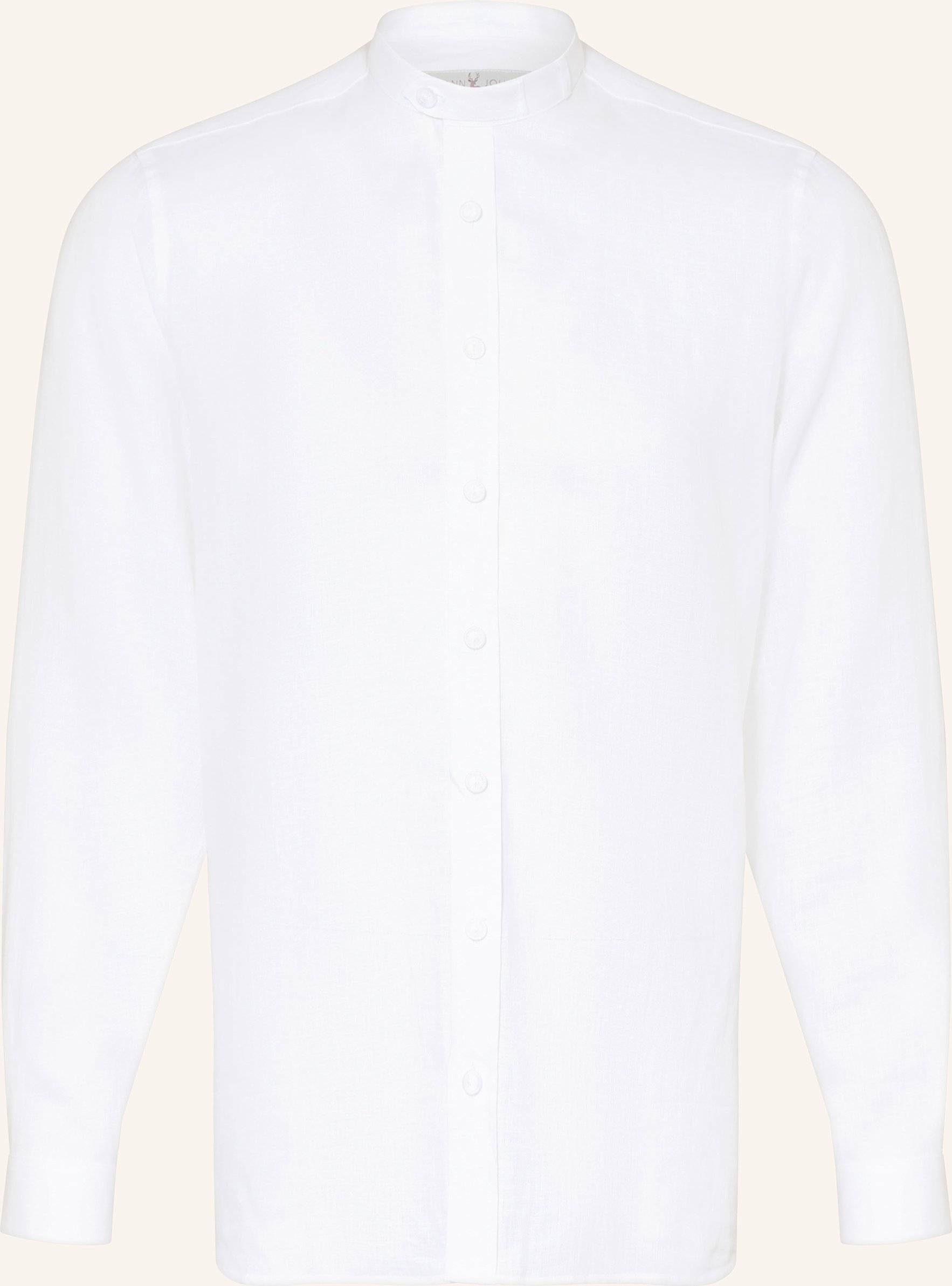 Johann & Johanna Trachtenhemd Steffen Tailored Fit Aus Leinen weiss