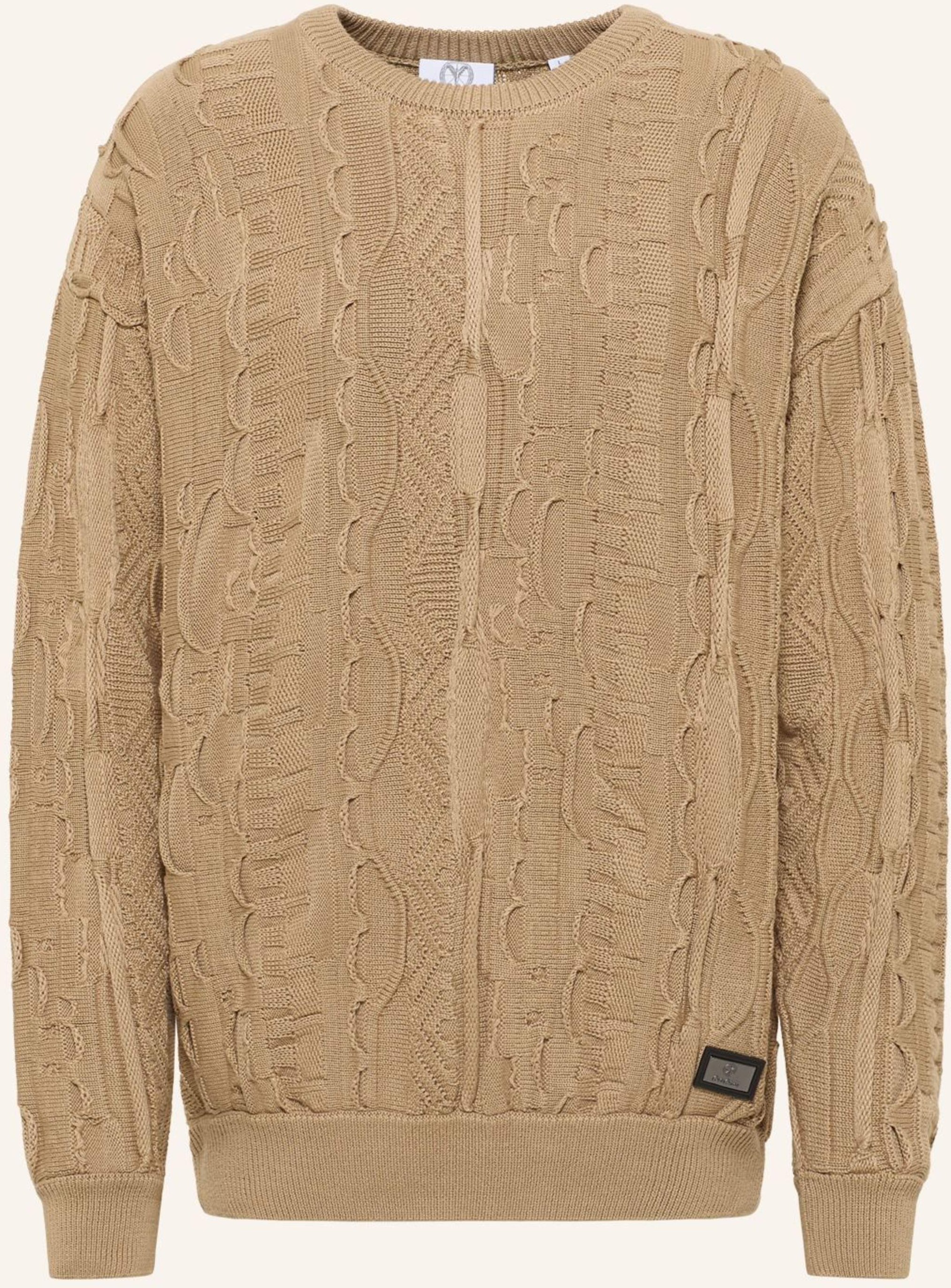 Carlo Colucci Strickpullover Mit Stickerei Dima beige