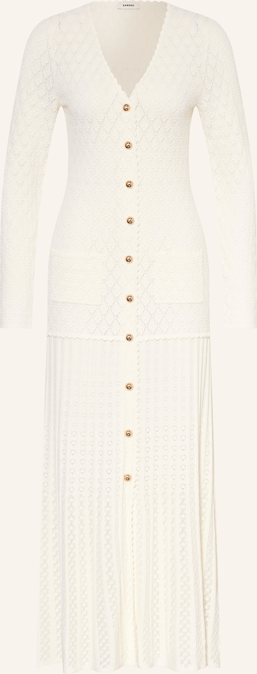 Sandro Jerseykleid weiss