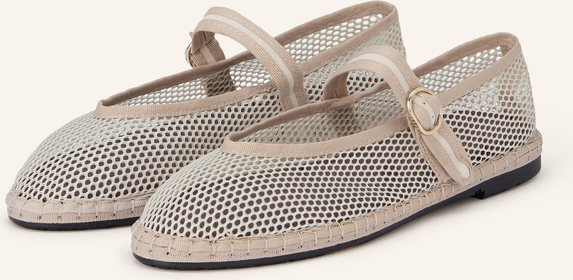 Flabelus Mary-Jane-Ballerinas Isabella beige