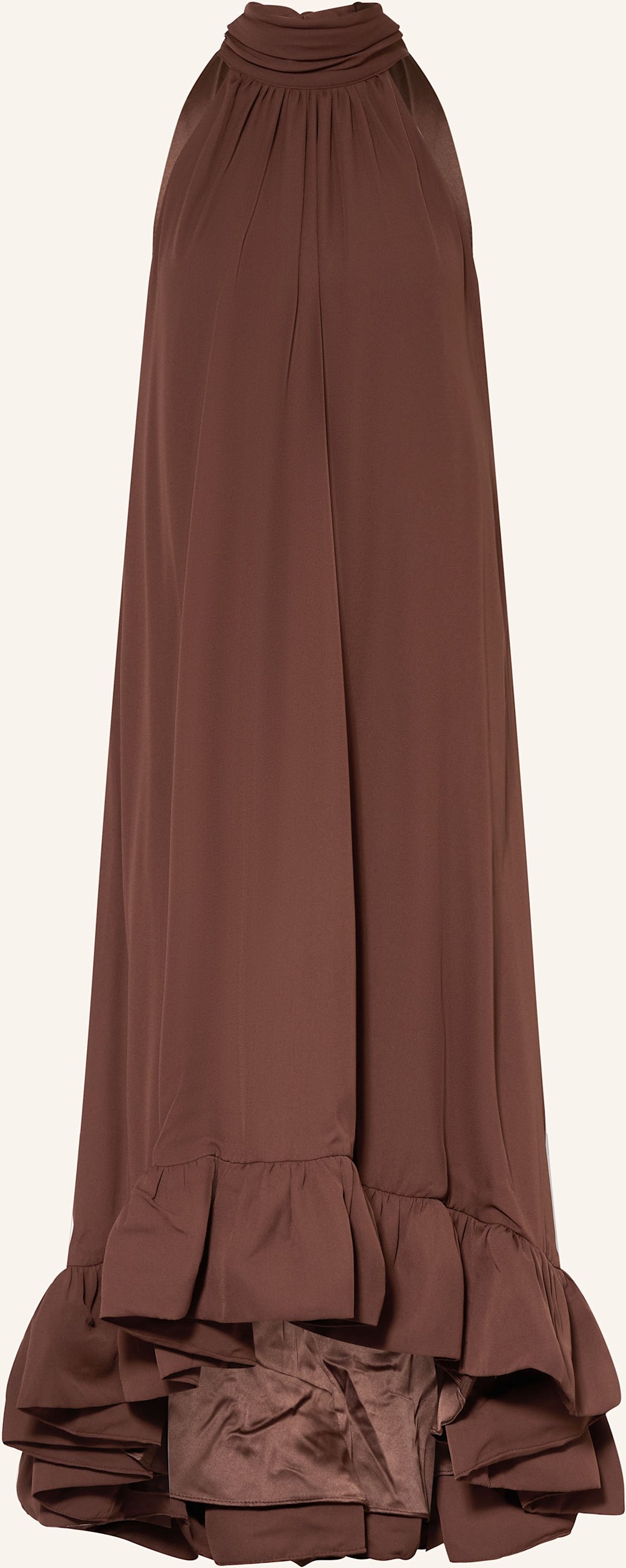 Malina Kleid Sabrina Mit Volants Und Cut-Out braun