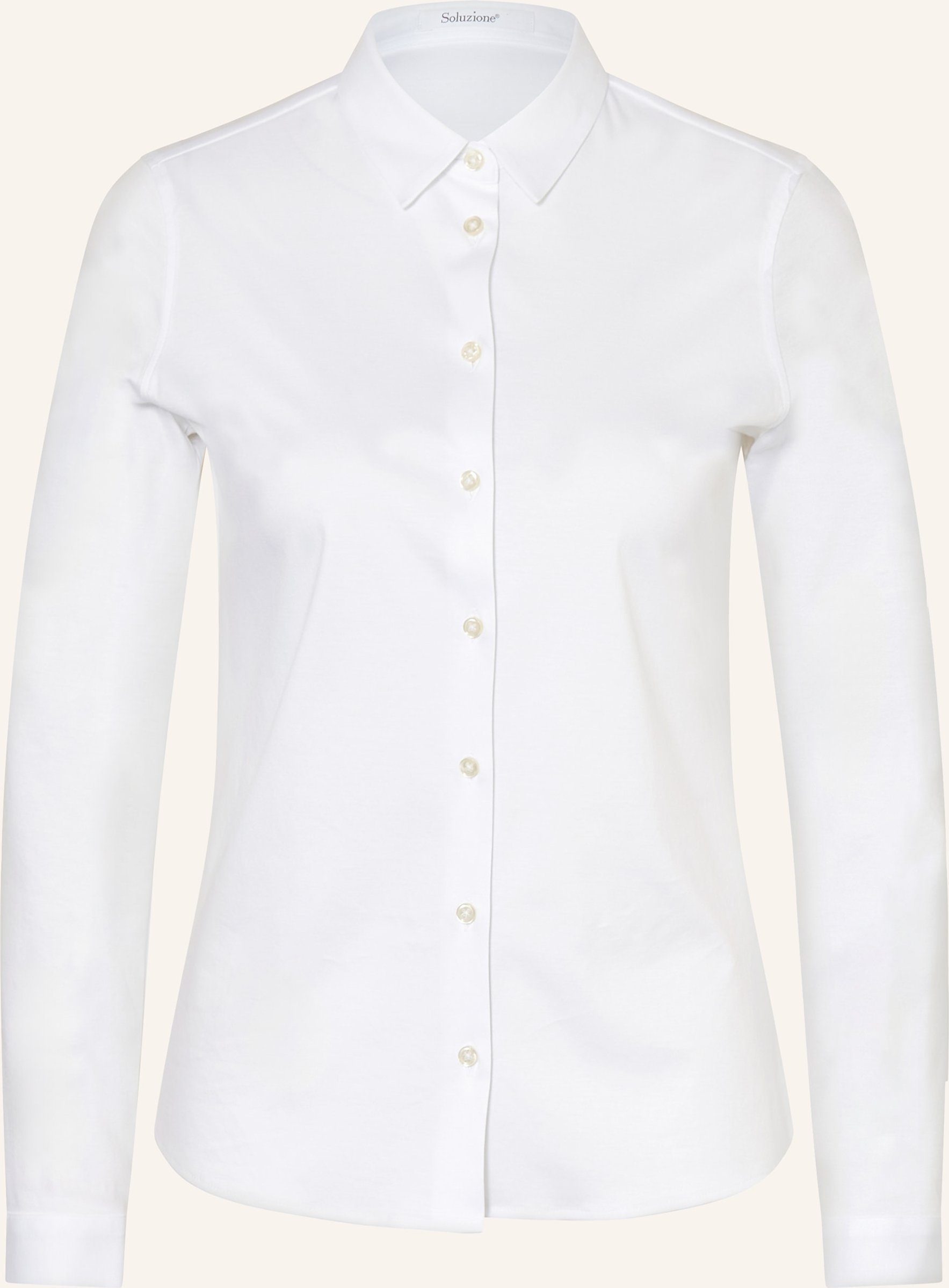 Soluzione Hemdbluse Aus Jersey weiss