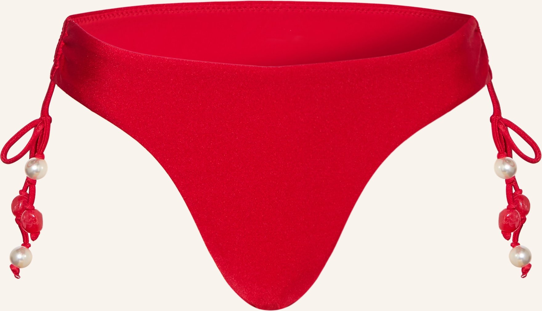 Seafolly Triangel-Bikini-Hose Palermo Loop Mit Schmuckperlen rot