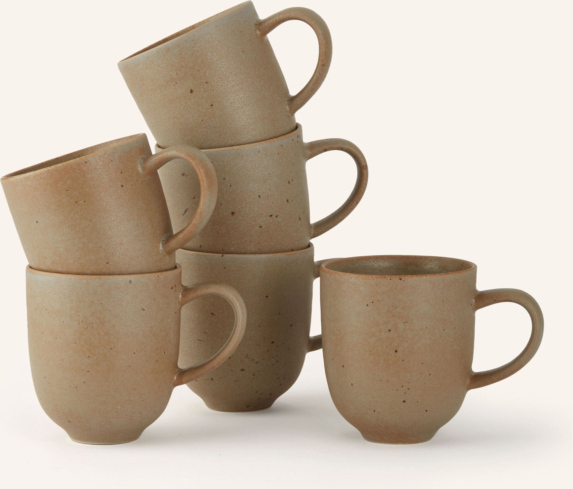 Blomus 6er-Set Henkelbecher Kumi braun