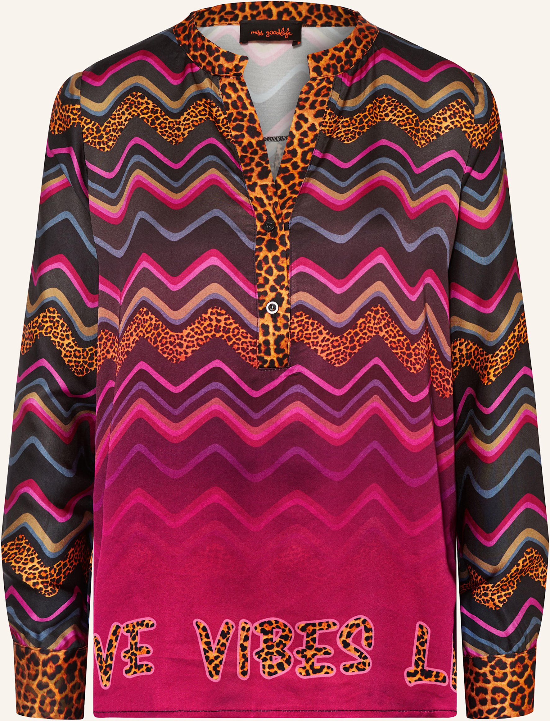 Miss Goodlife Blusenshirt Aus Satin grau