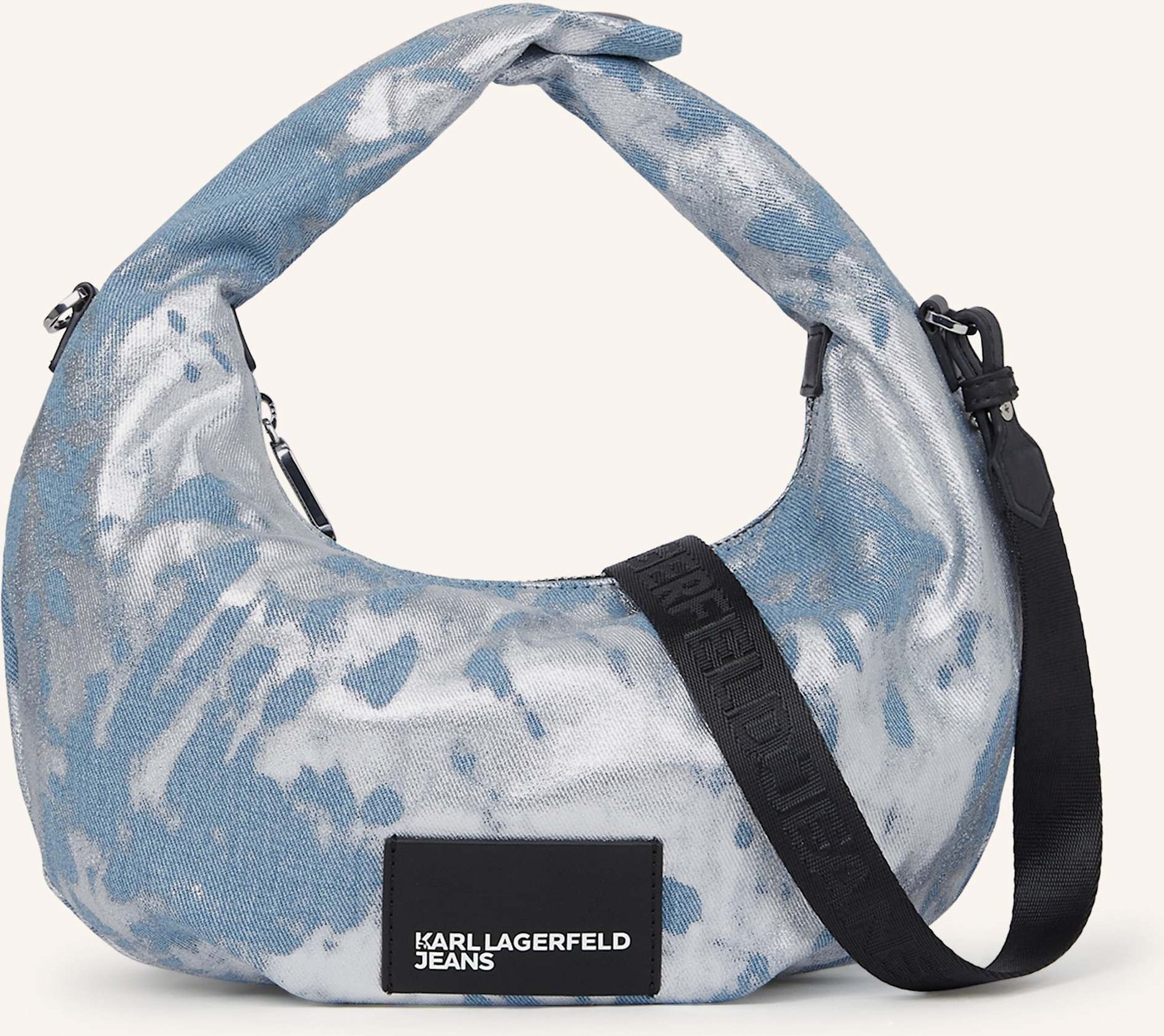 Karl Lagerfeld Jeans Hobo-Bag silber