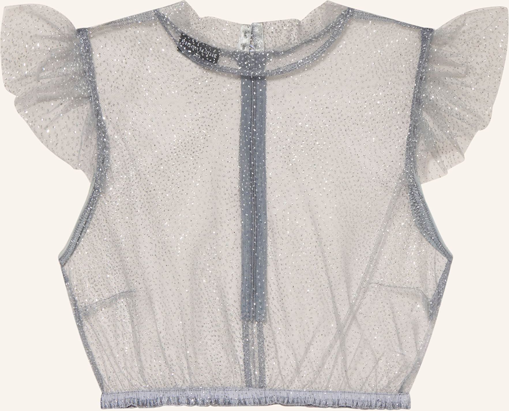 Kinga Mathe Dirndlbluse Heiki Mit Glitzergarn grau