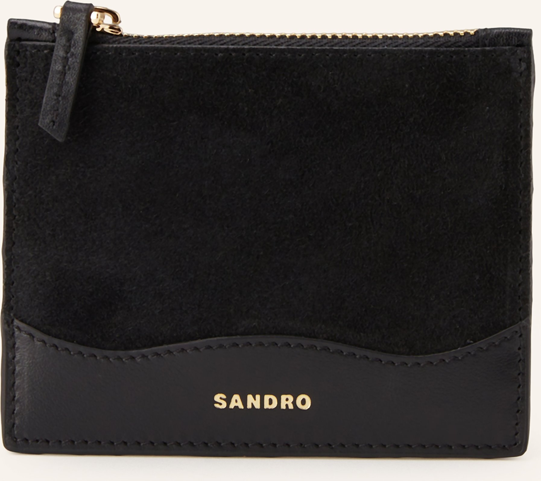 Sandro Kartenetui Mit Münzfach schwarz