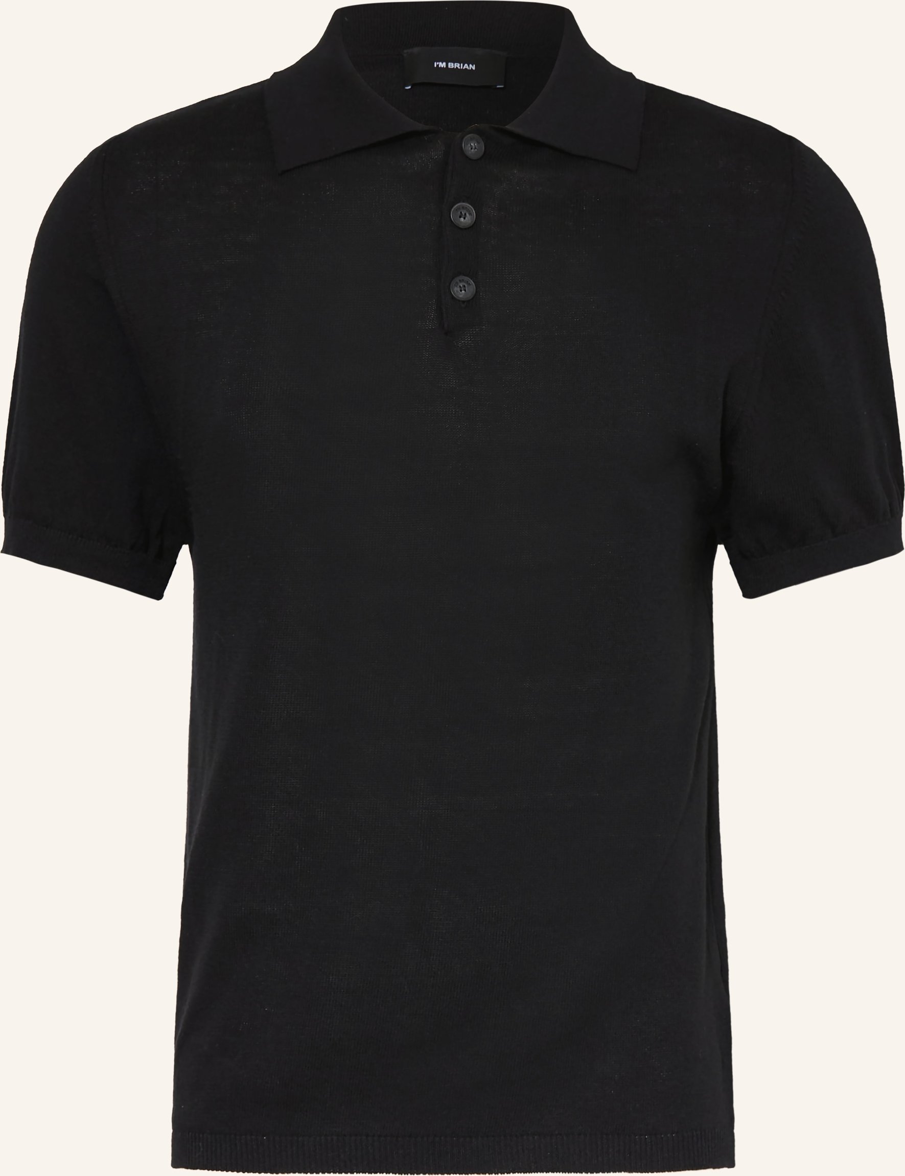 I'm Brian Strick-Poloshirt schwarz