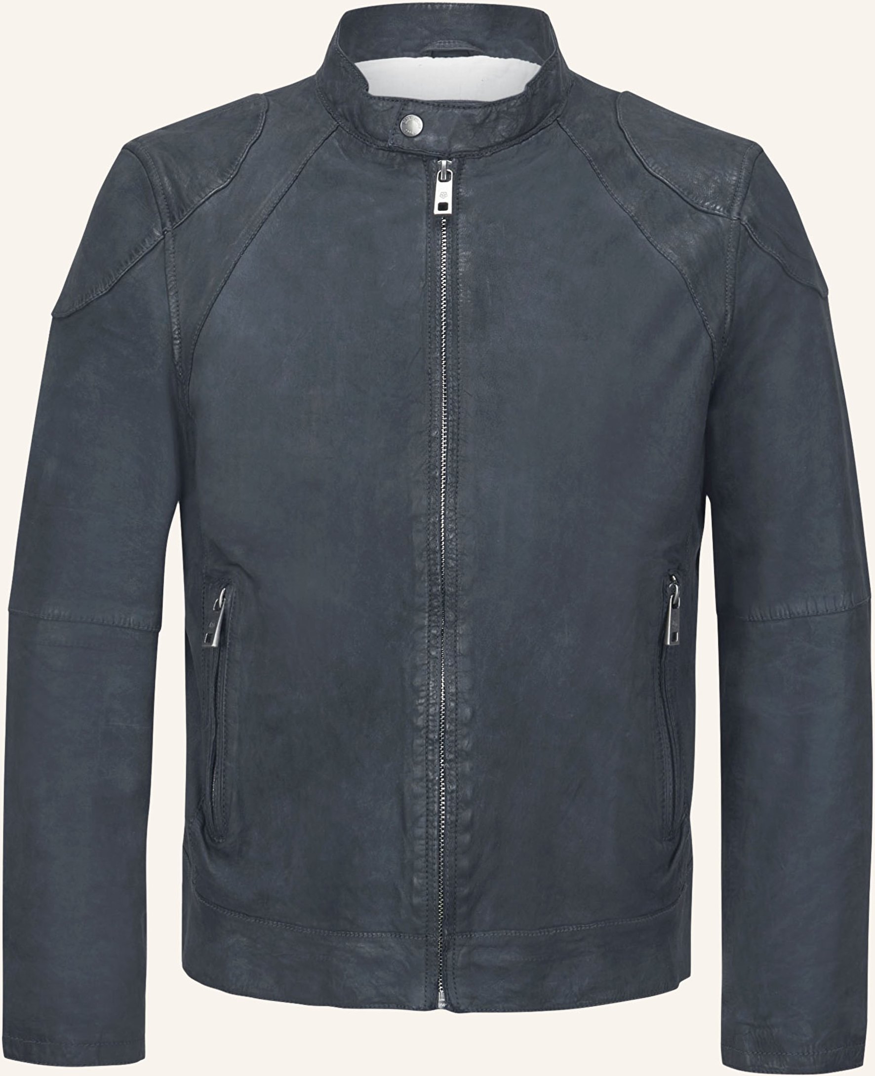 Thumbnail - Milestone Lederjacke Msnevio blau