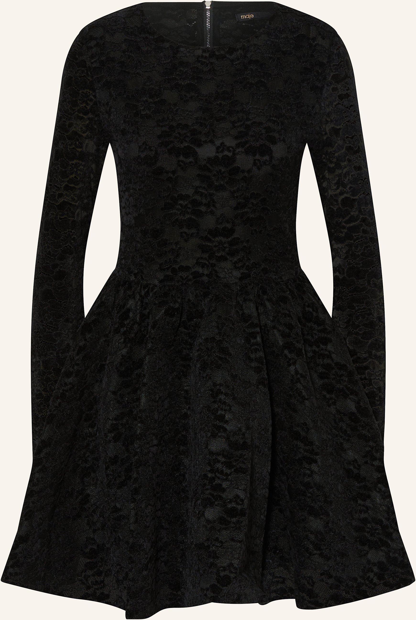 Thumbnail - Maje Spitzenkleid schwarz