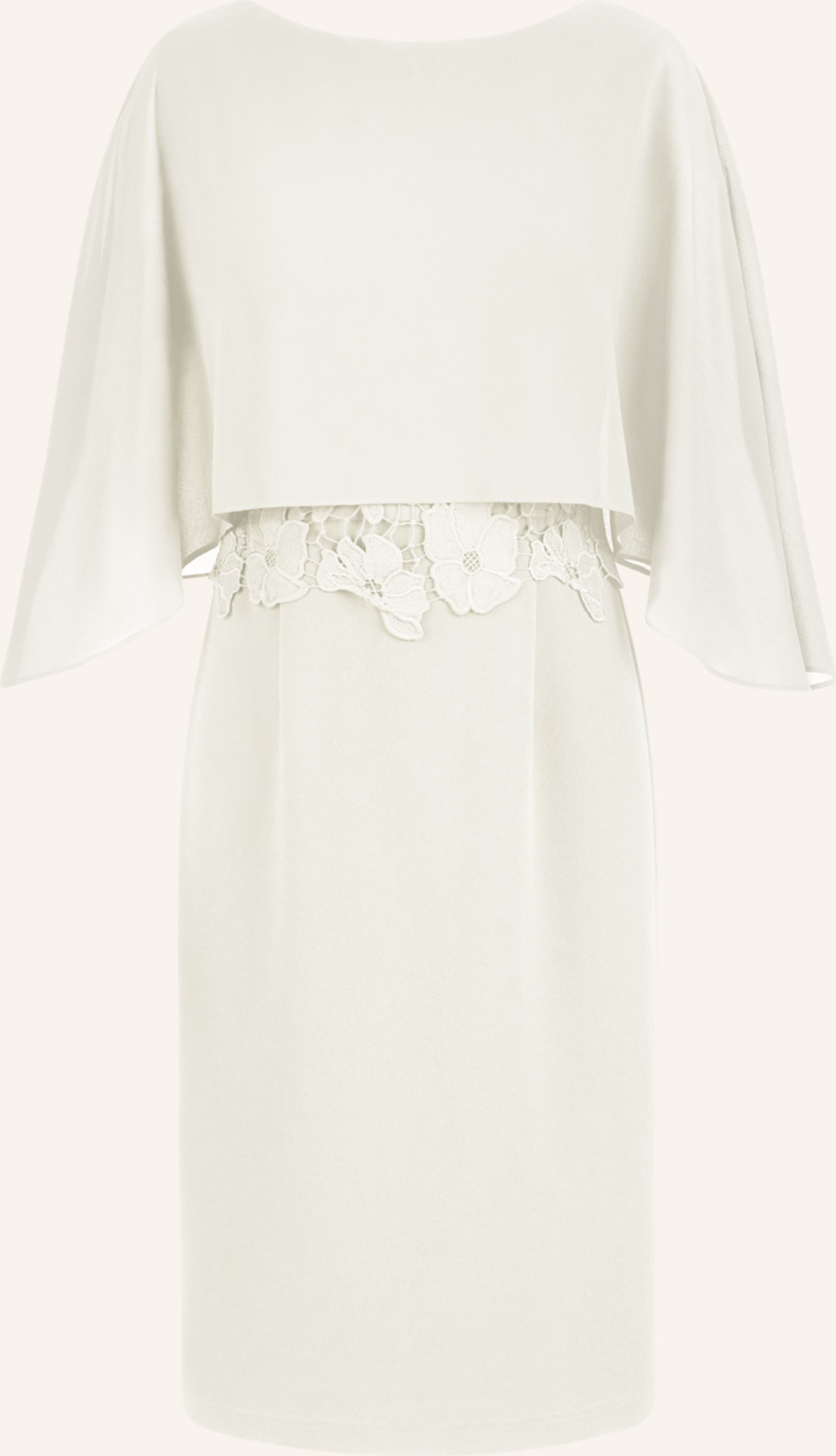 Apart Kleid Mit Chiffoncape weiss