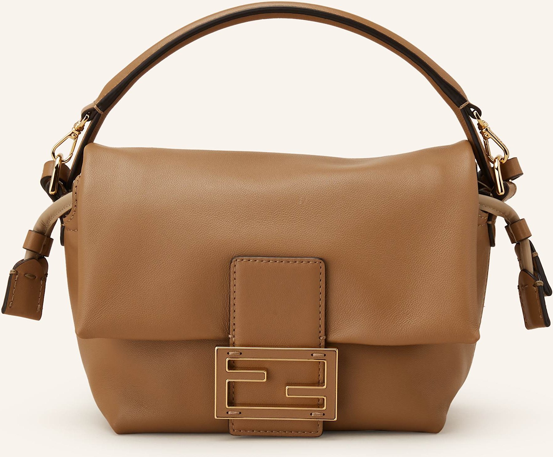 Fendi Schultertasche Mamma Baguette Small beige
