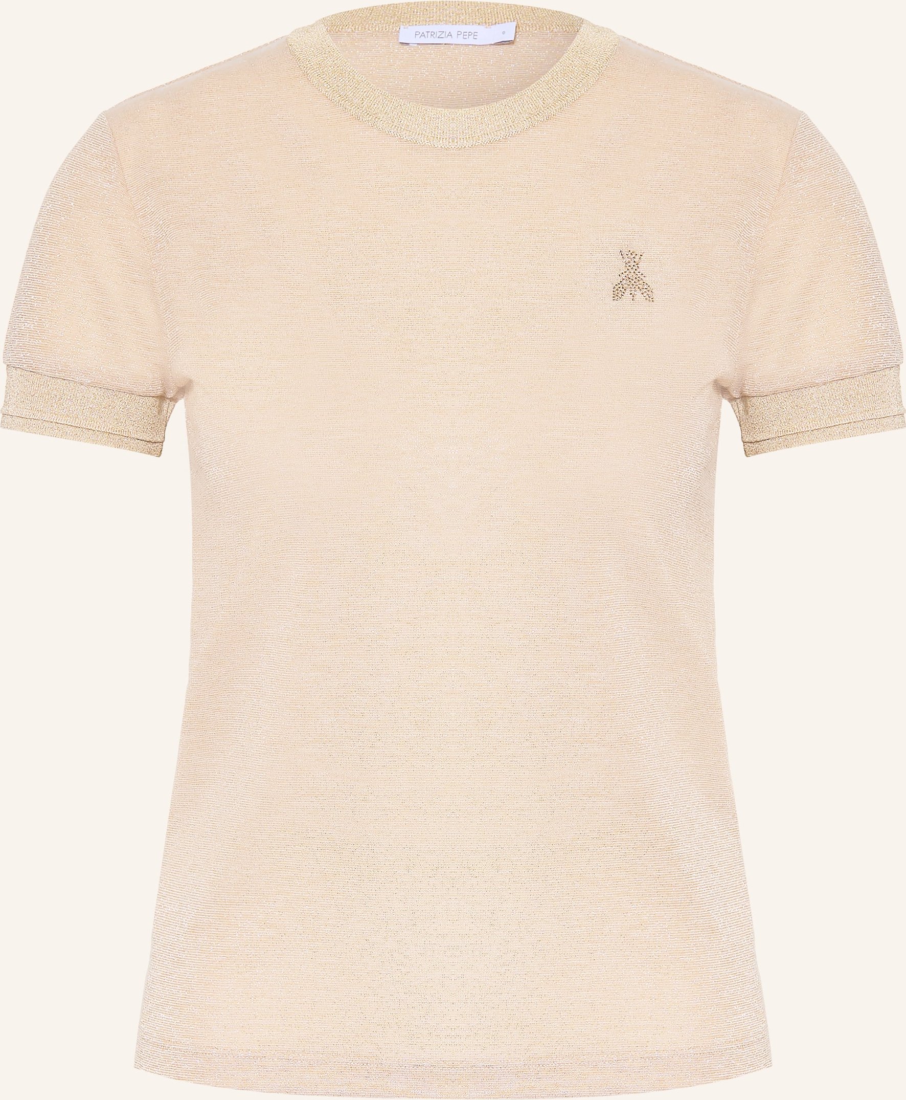 Patrizia Pepe Strickshirt Mit Glitzergarn beige