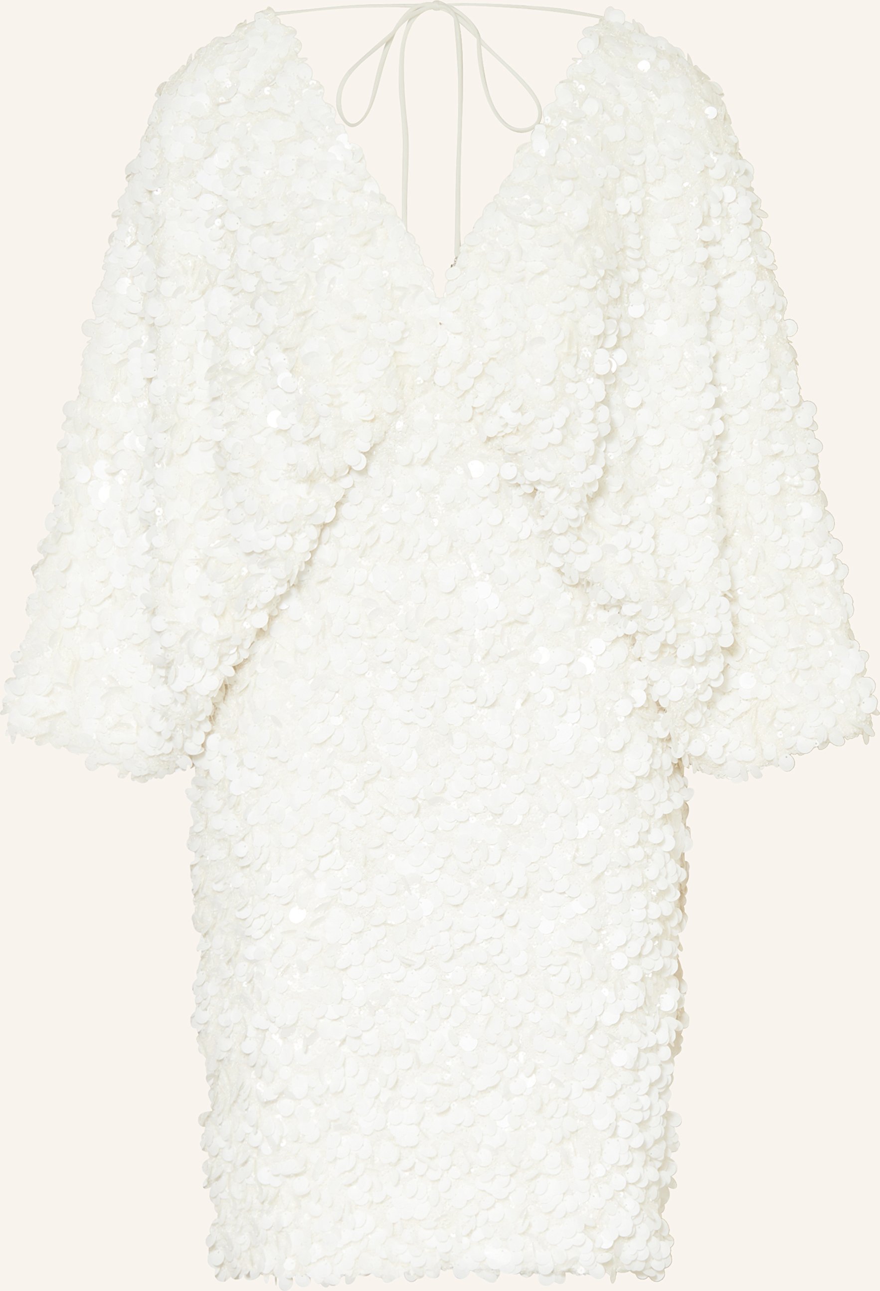 Thumbnail - Rotate Kleid Mit Pailletten Und 3/4-Arm weiss