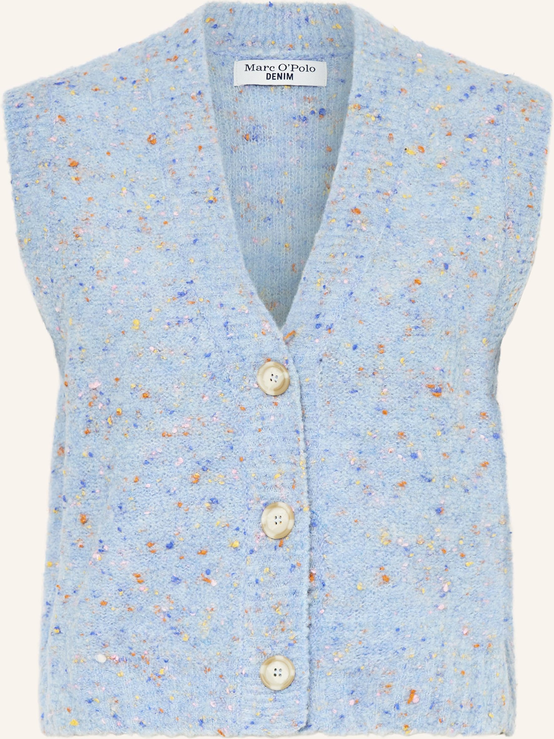 Marc O'polo Denim Strickweste Aus Schurwolle blau