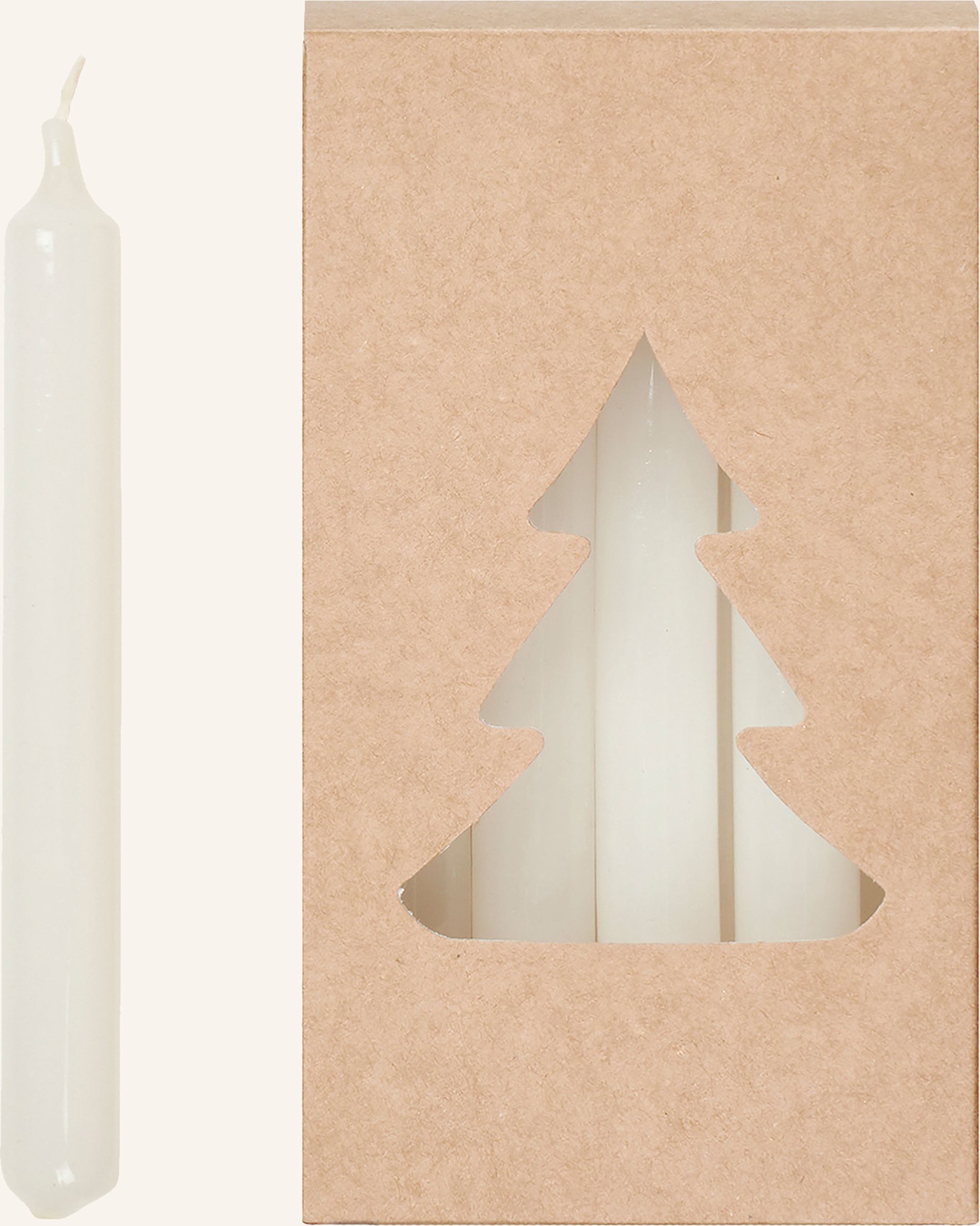 Broste Copenhagen 20er-Set Kerzen Glossy Christmas Tree weiss