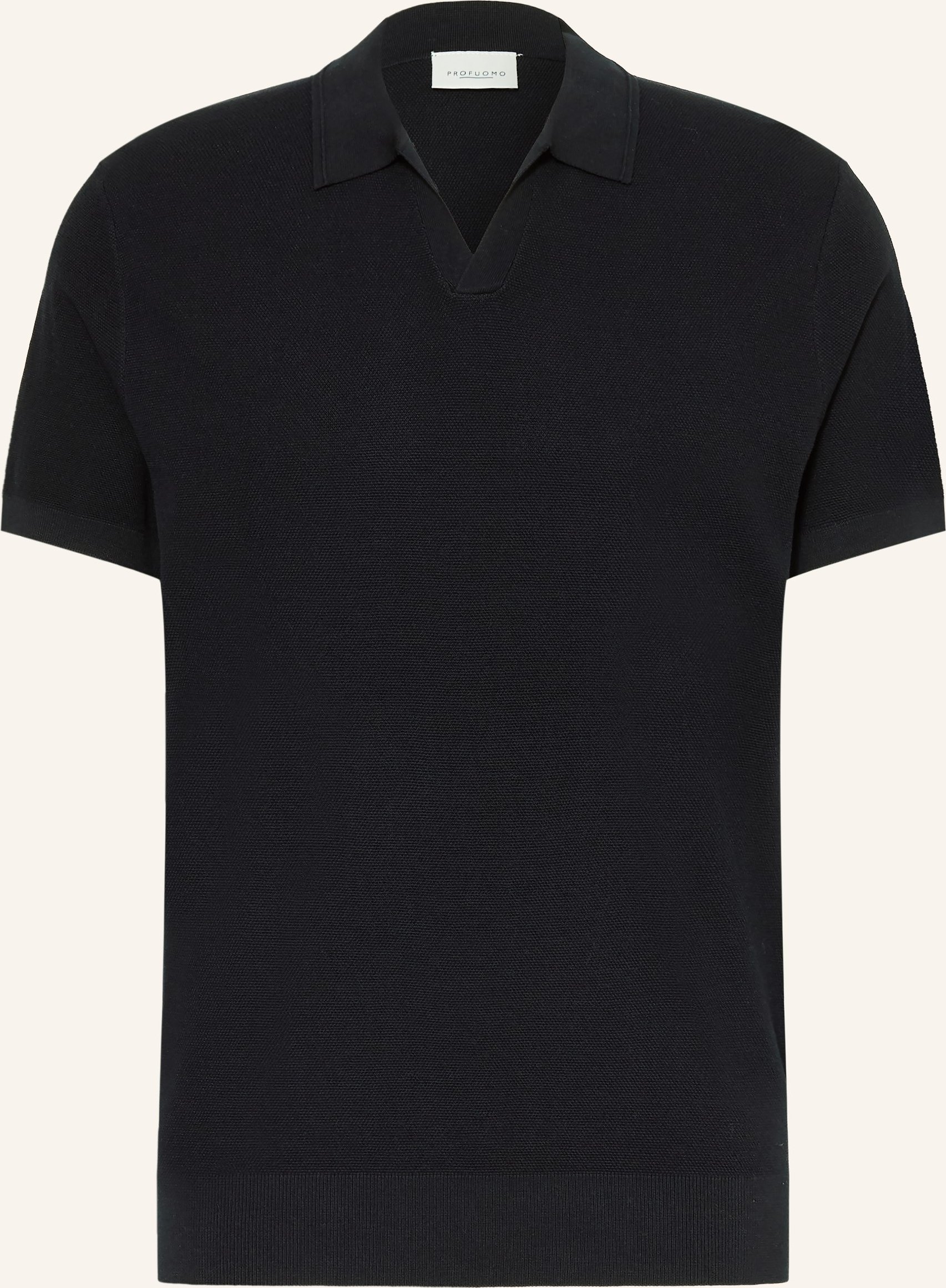 Profuomo Piqué-Poloshirt Regular Fit blau