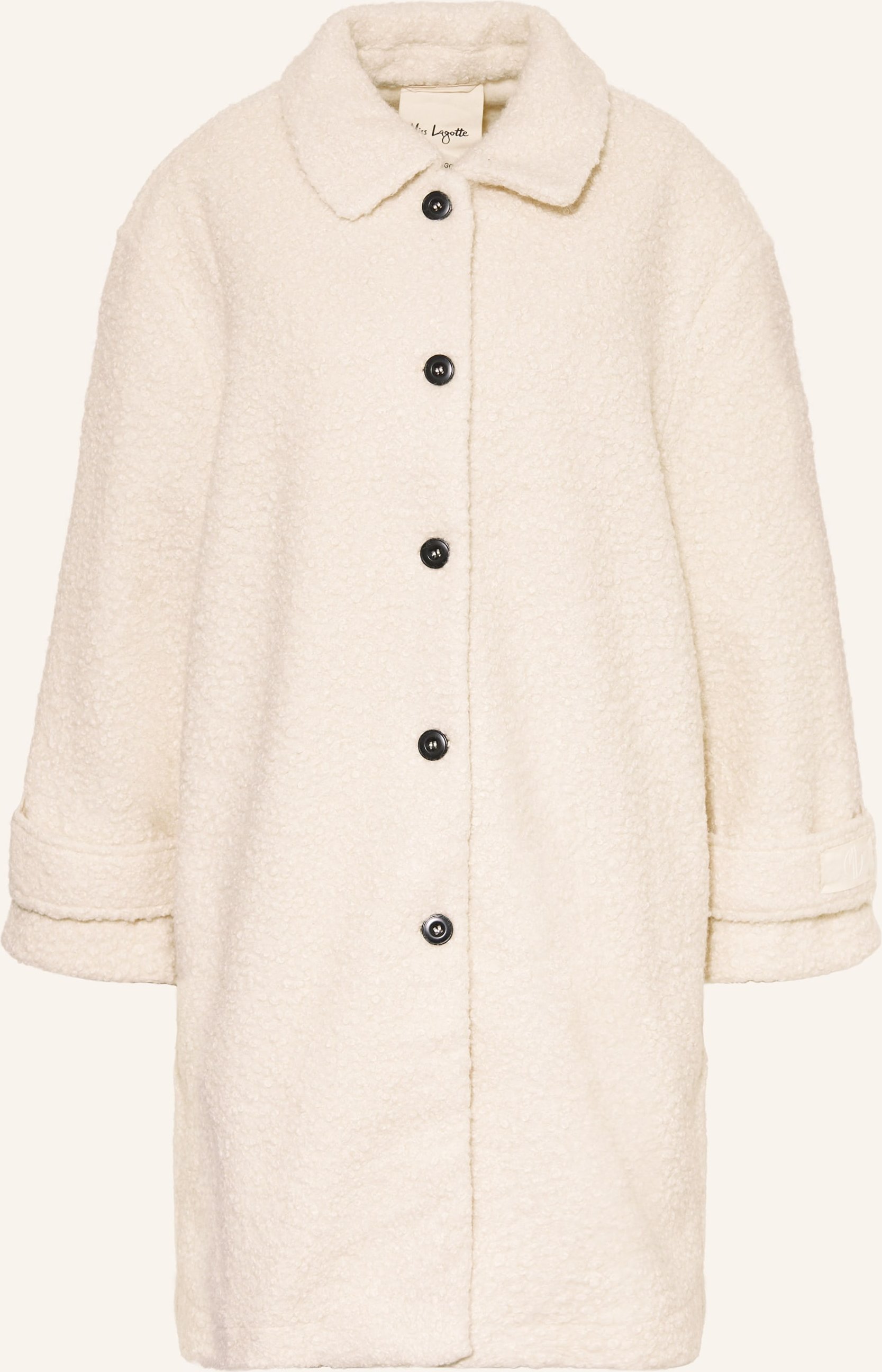 Miss Lagotte Bouclé-Mantel weiss