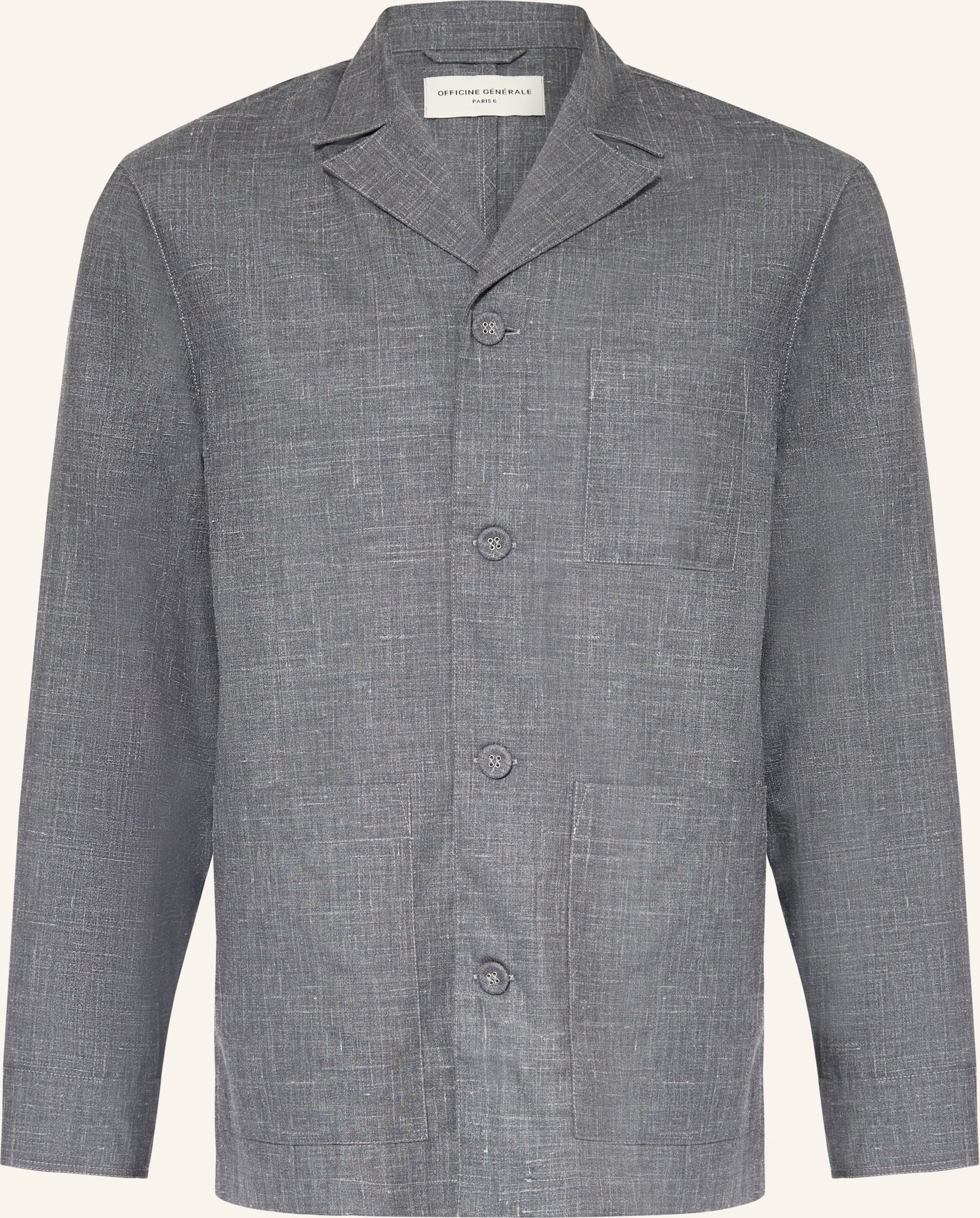 Officine Générale Sakko Archer Slim Fit grau