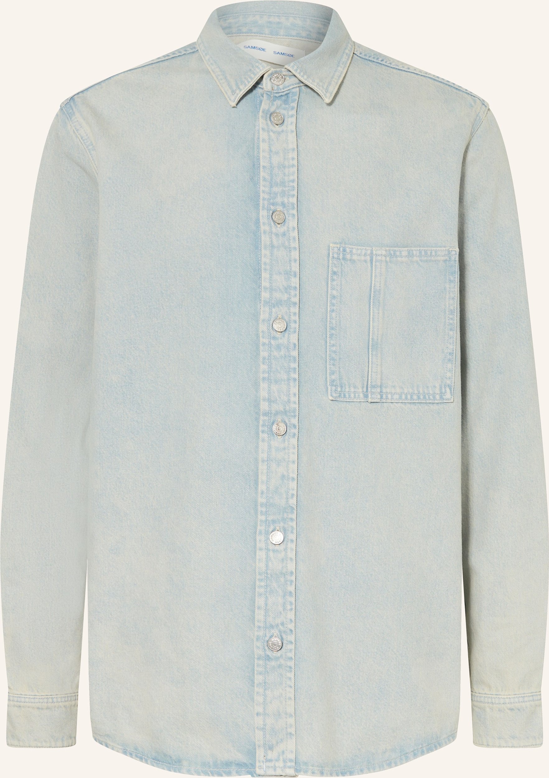 Samsøe Samsøe Jeanshemd Sadamon Comfort Fit blau