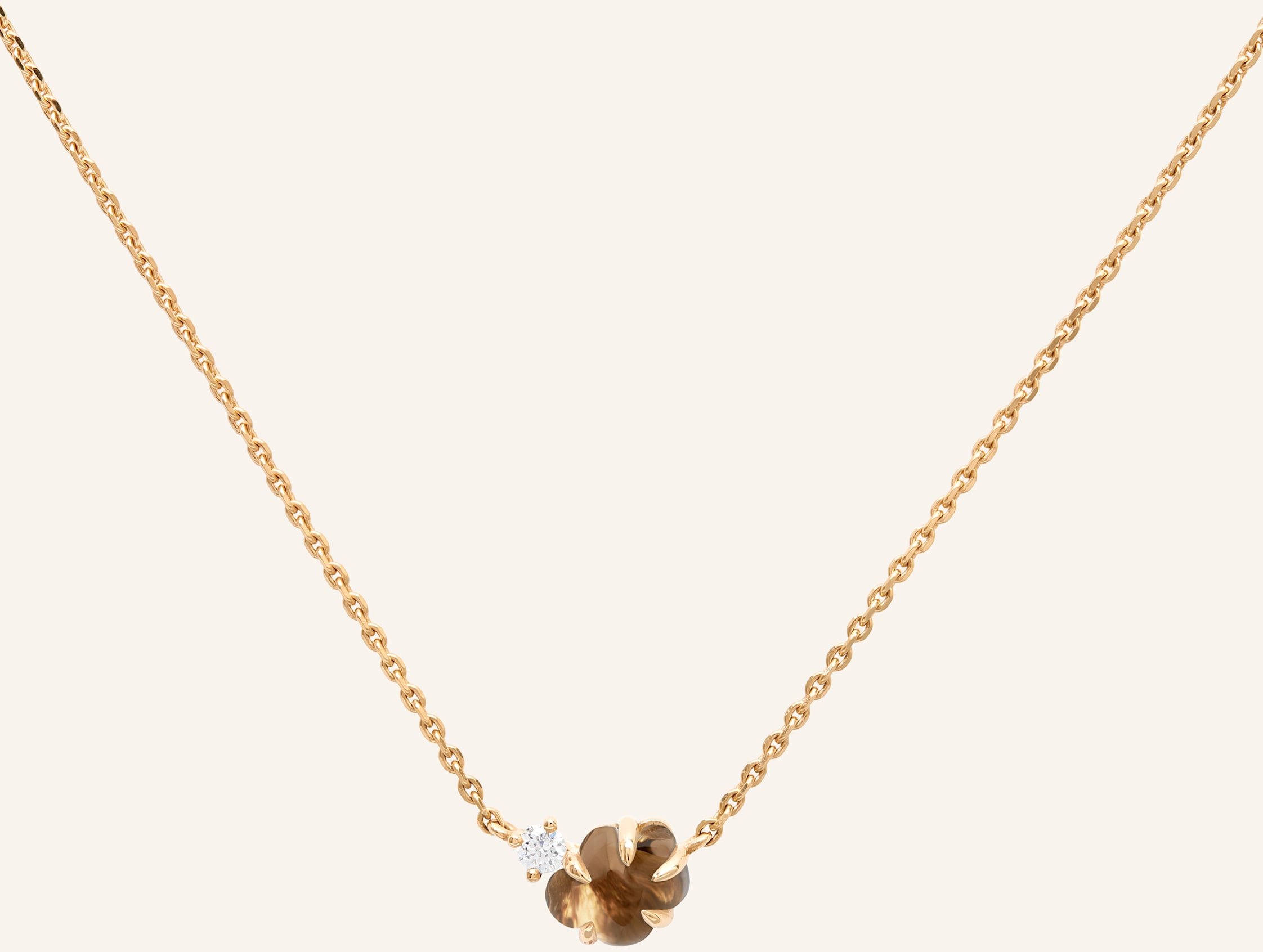 Vieri Kette Wolke Rauchquarz Brillant gold