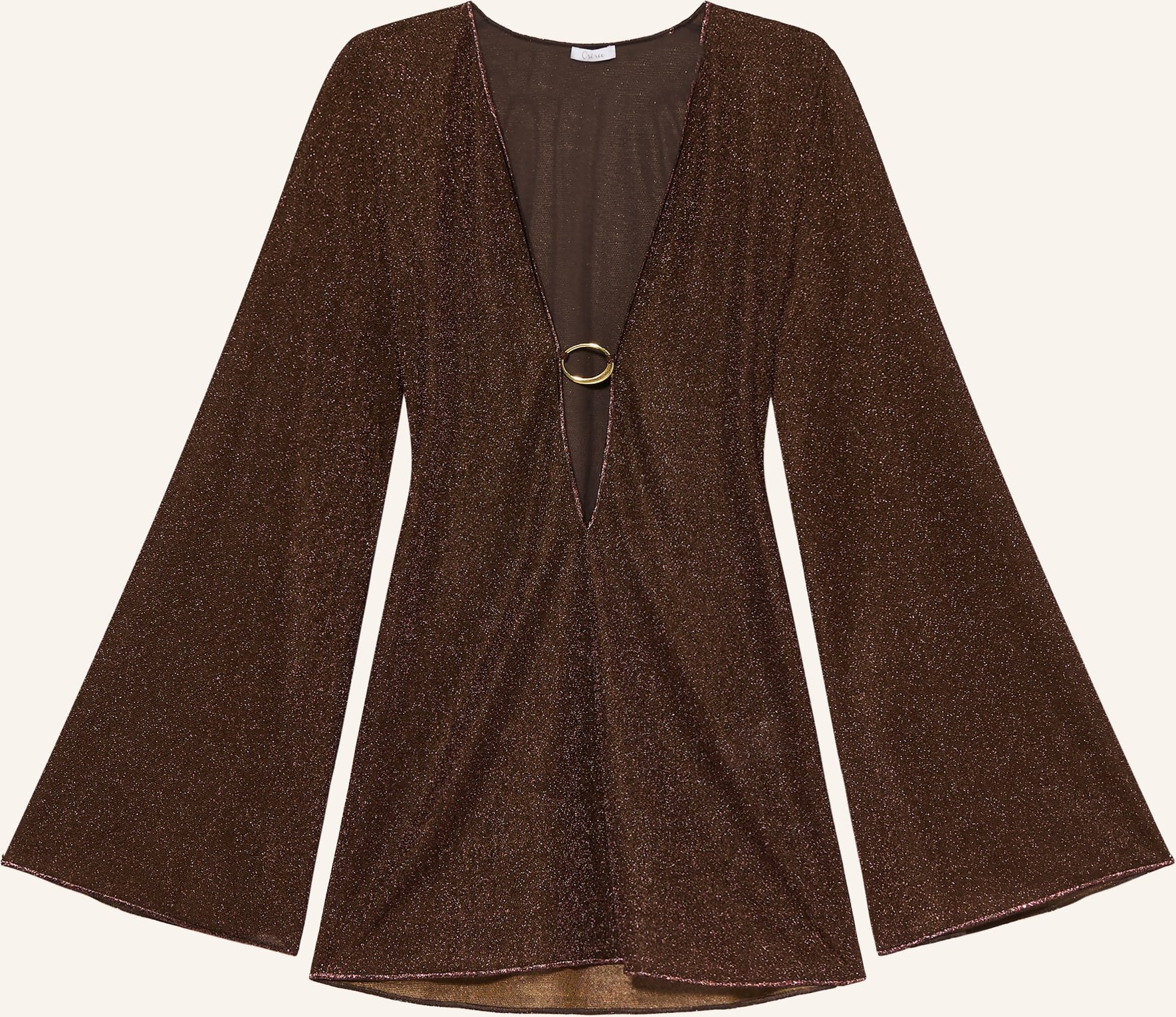 Oséree Strandkleid Lumiere Mit Glitzergarn braun