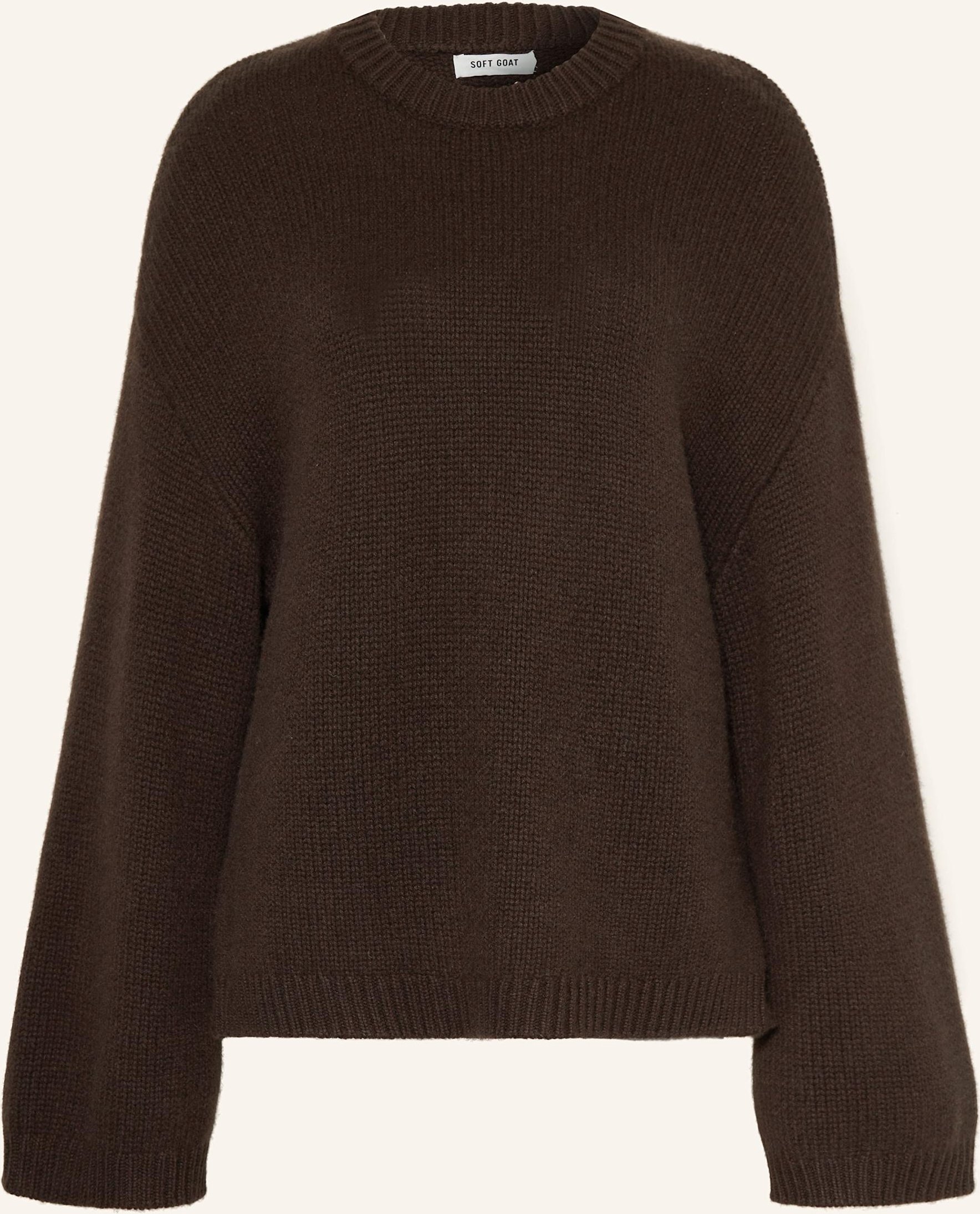 Soft Goat Cashmere-Pullover braun