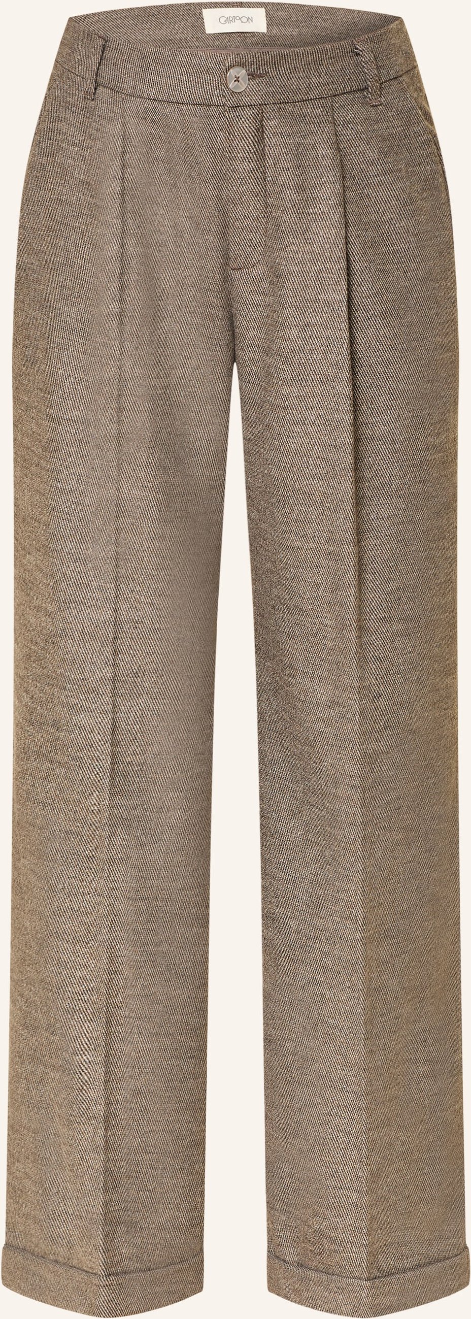 Cartoon Marlenehose braun