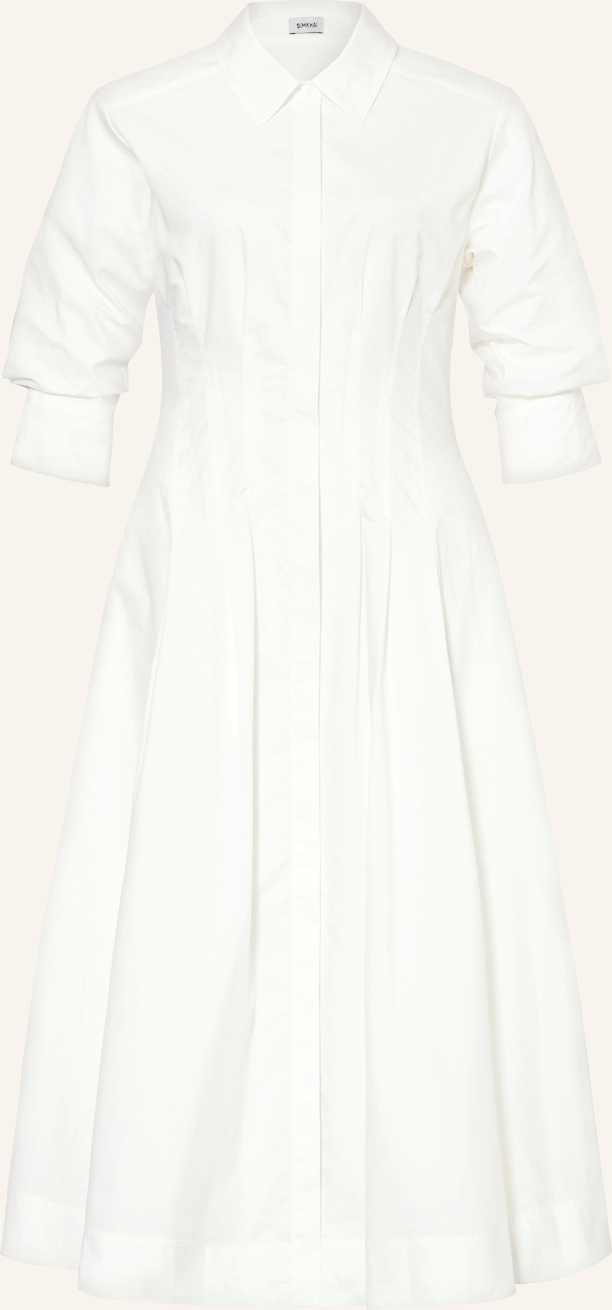 Simkhai Hemdblusenkleid Jazz Mit 3/4-Arm weiss